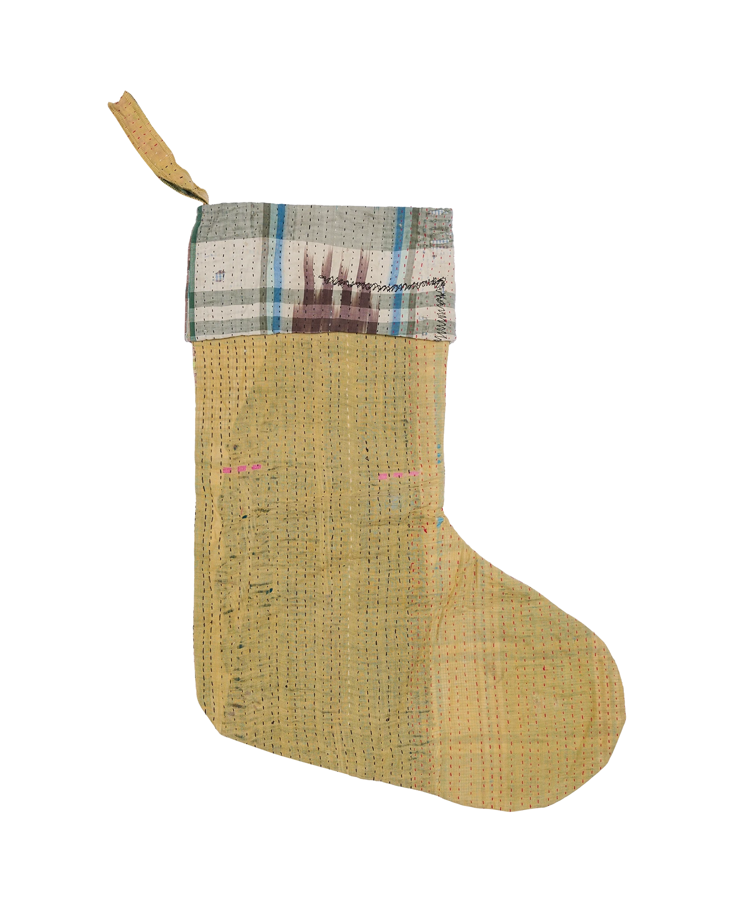 Christmas Kantha Stocking - No. 130