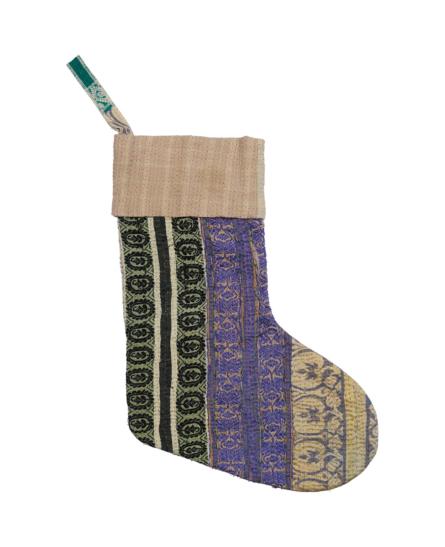 Christmas Kantha Stocking - No. 150