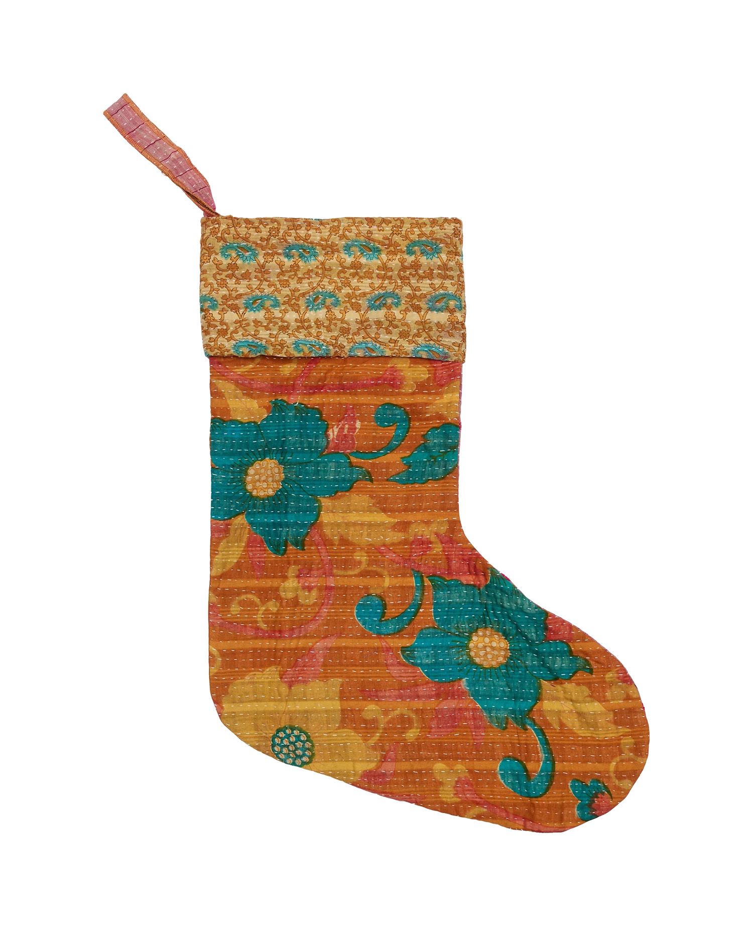 Christmas Kantha Stocking - No. 158