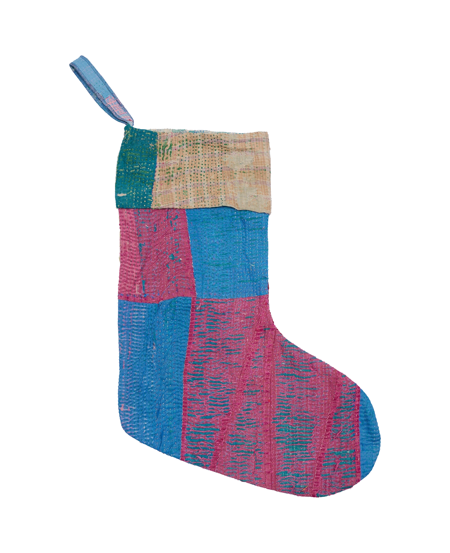 Christmas Kantha Stocking - No. 161