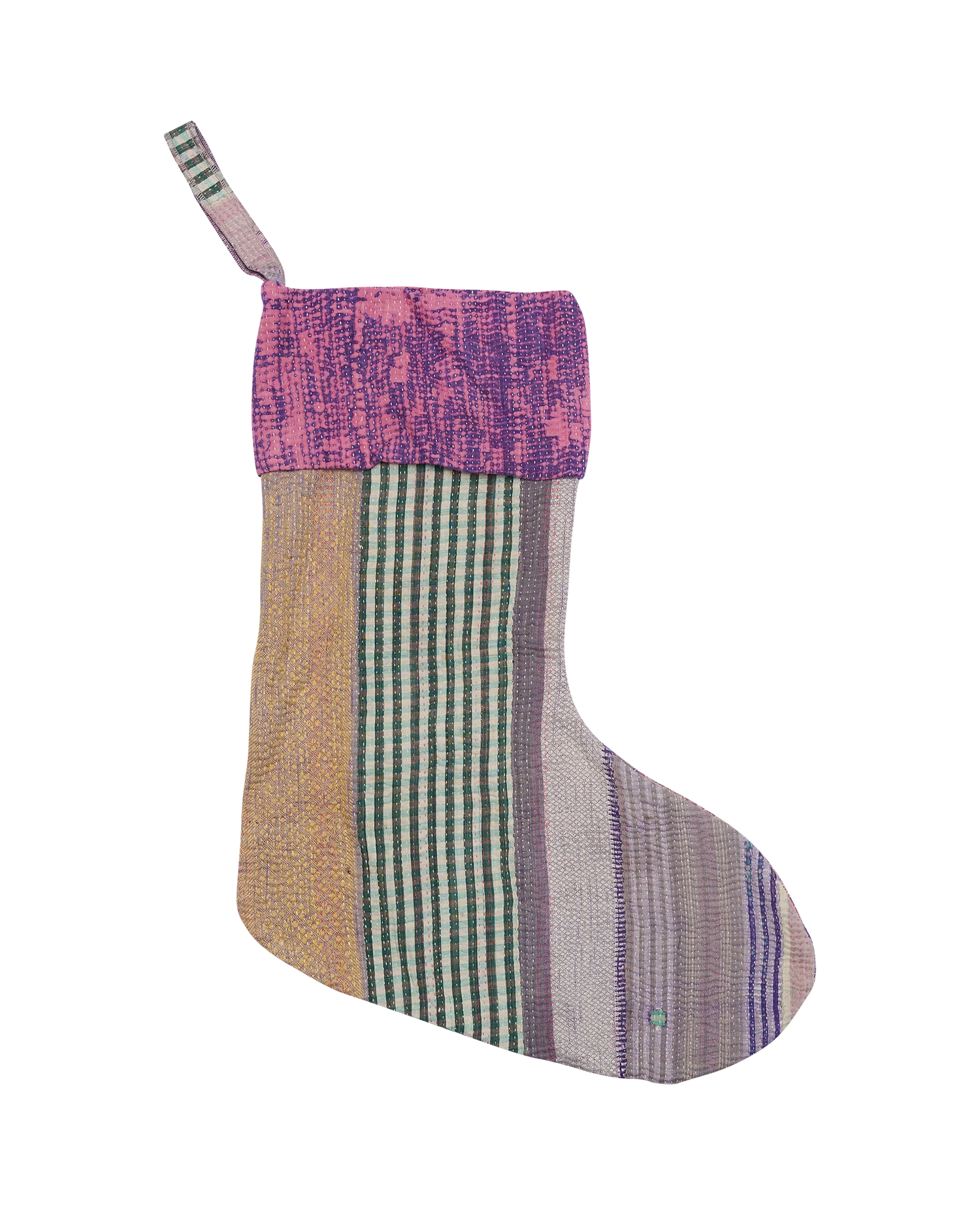 Christmas Kantha Stocking - No. 178