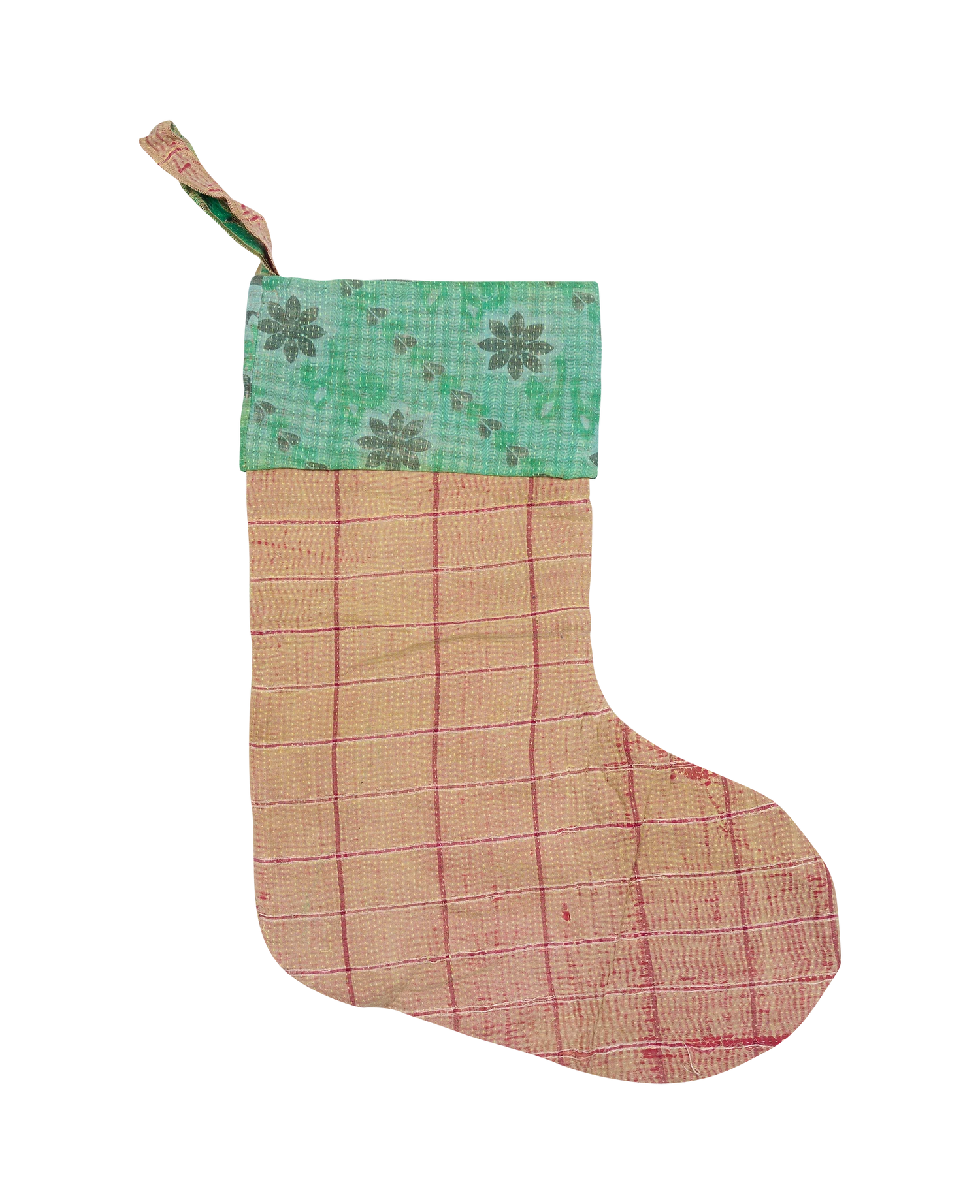 Christmas Kantha Stocking - No. 179