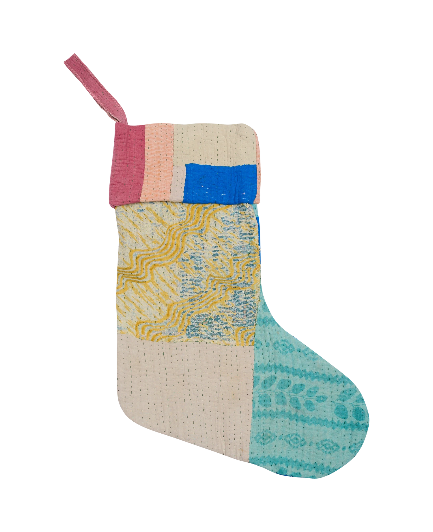 Christmas Kantha Stocking - No. 180