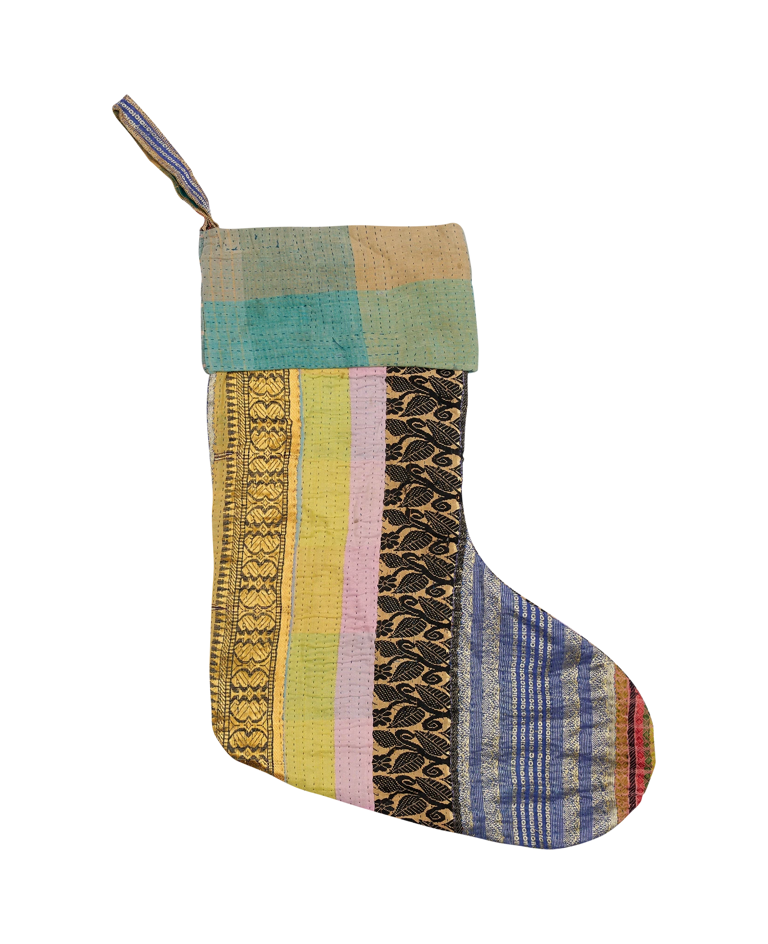 Christmas Kantha Stocking - No. 193