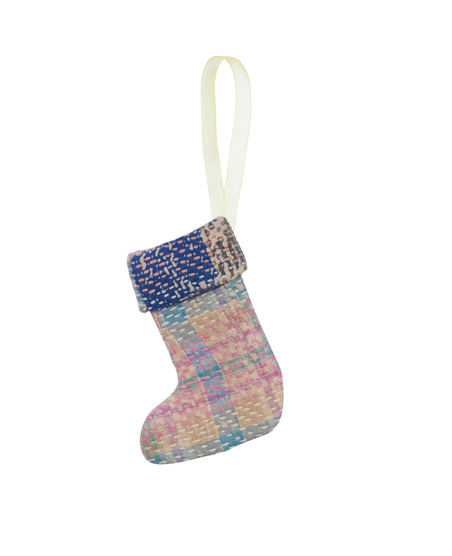 Christmas Kantha Sock Ornament - Rossi