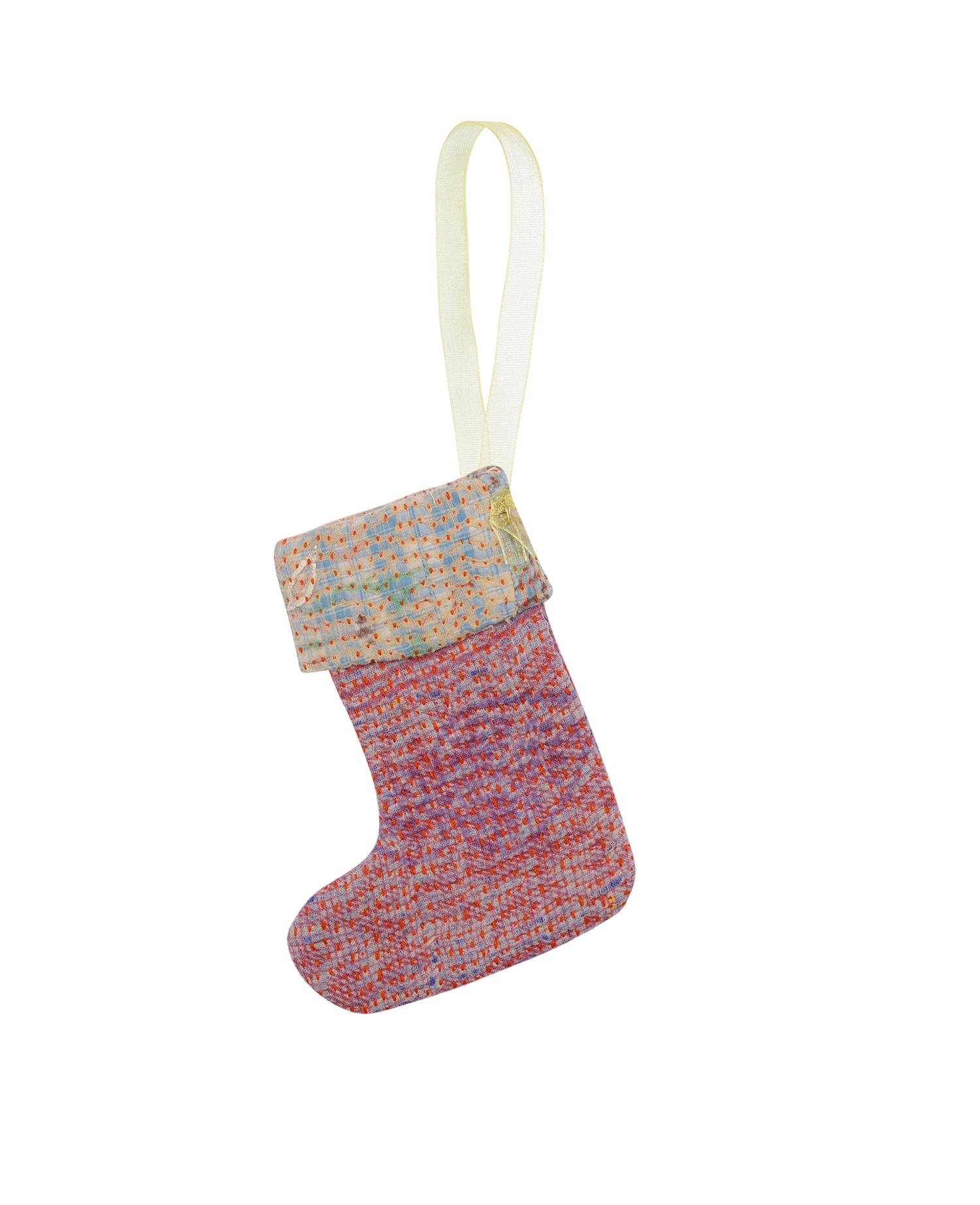 Christmas Kantha Sock Ornament - Persia Story