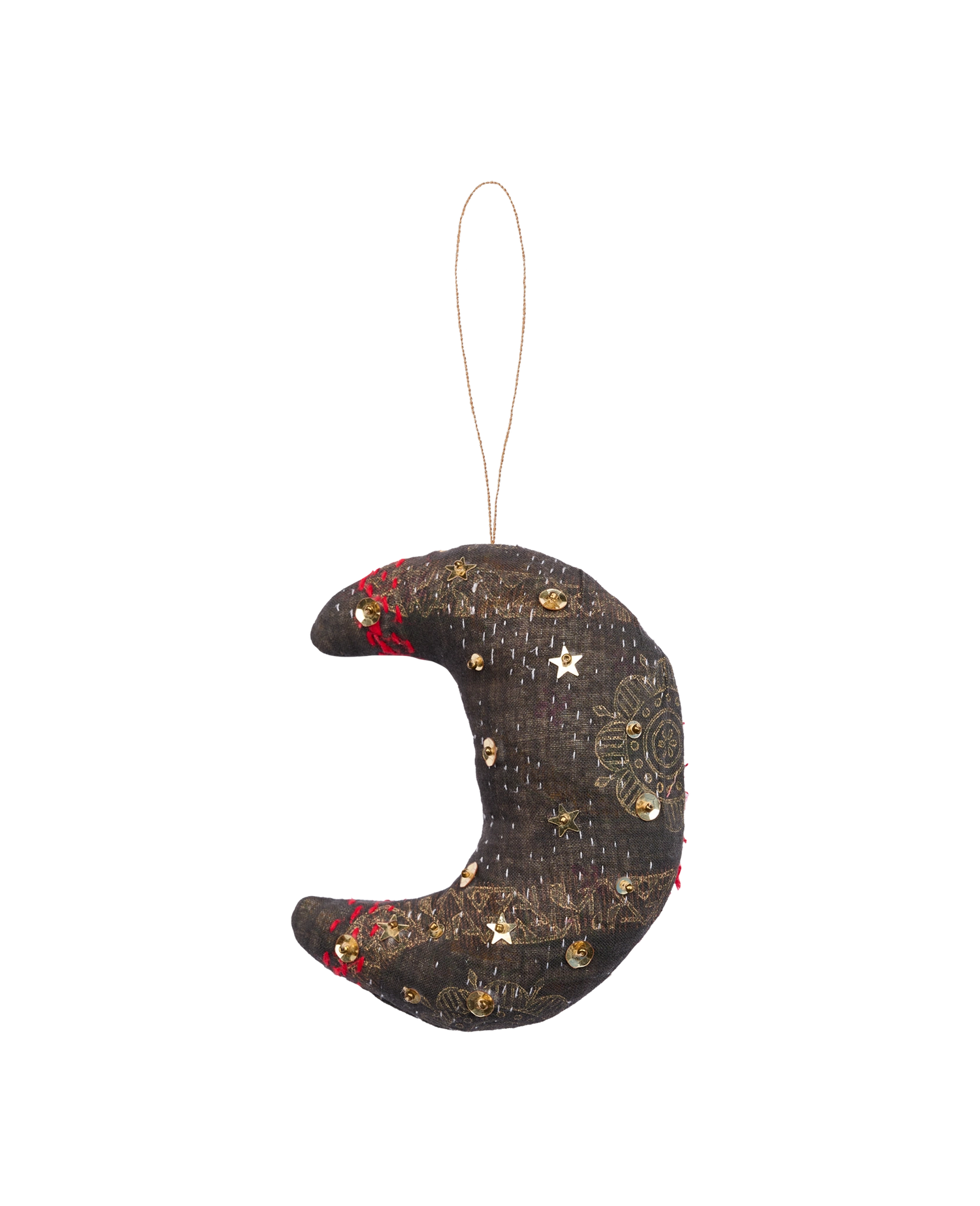 Moon Kantha Ornament - Golden Mandarin