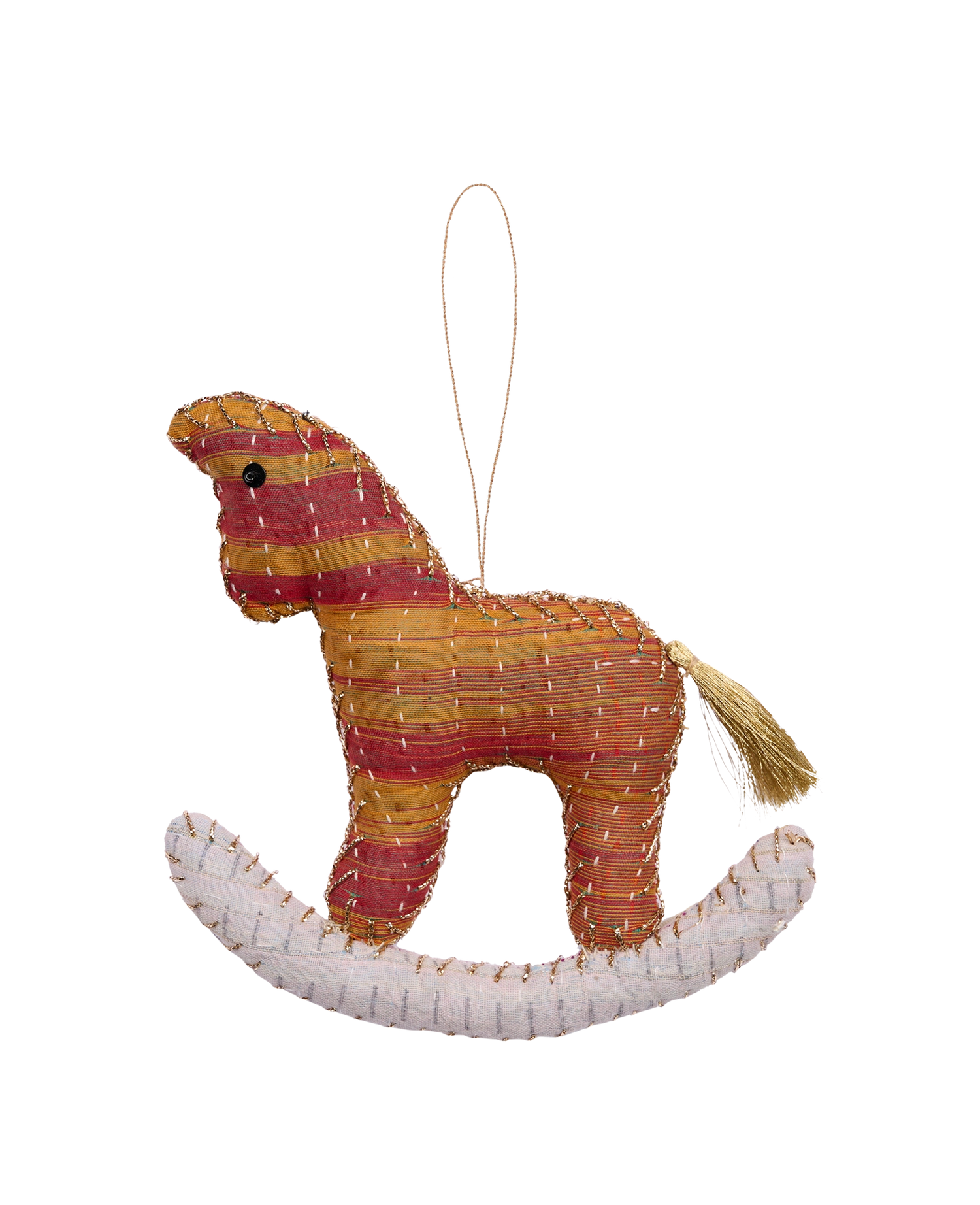 Rocking Horse Ornament - Golden Paris