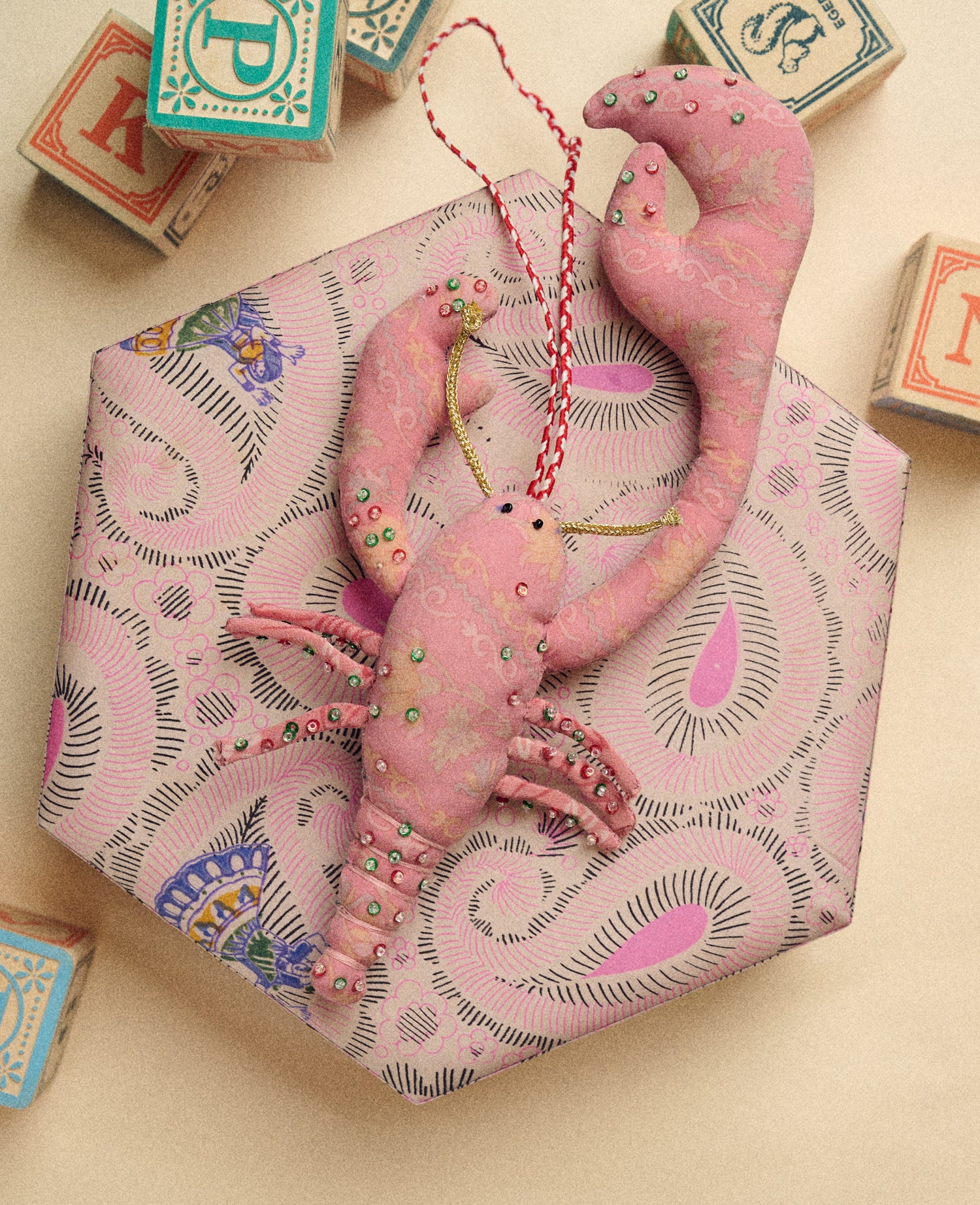 Lobster SILK Ornament - Sunshine