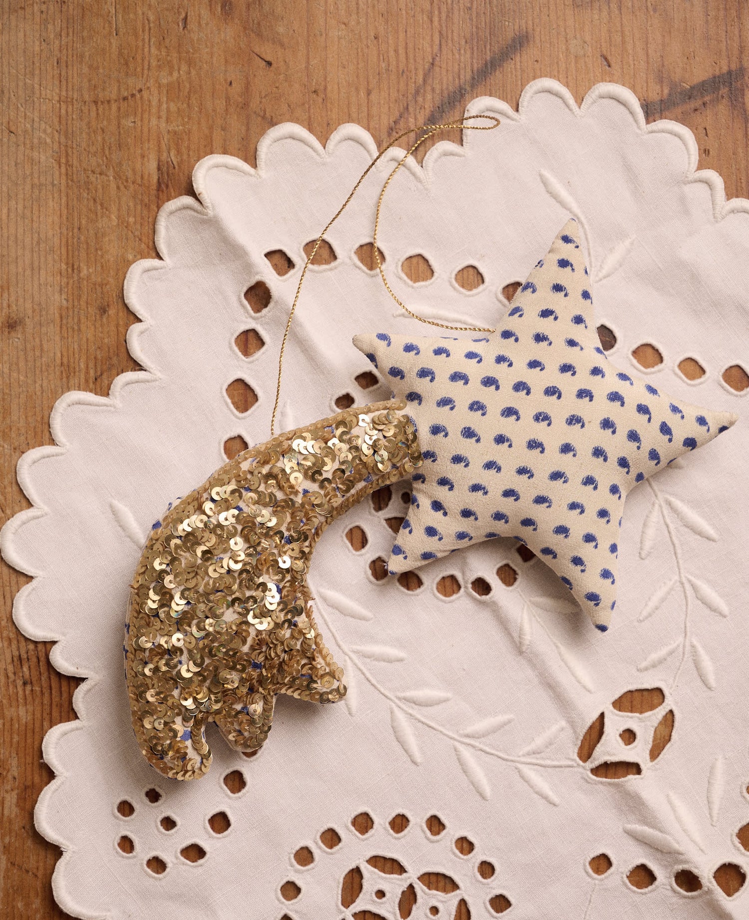 Shooting Star SILK Ornament - Blueberry