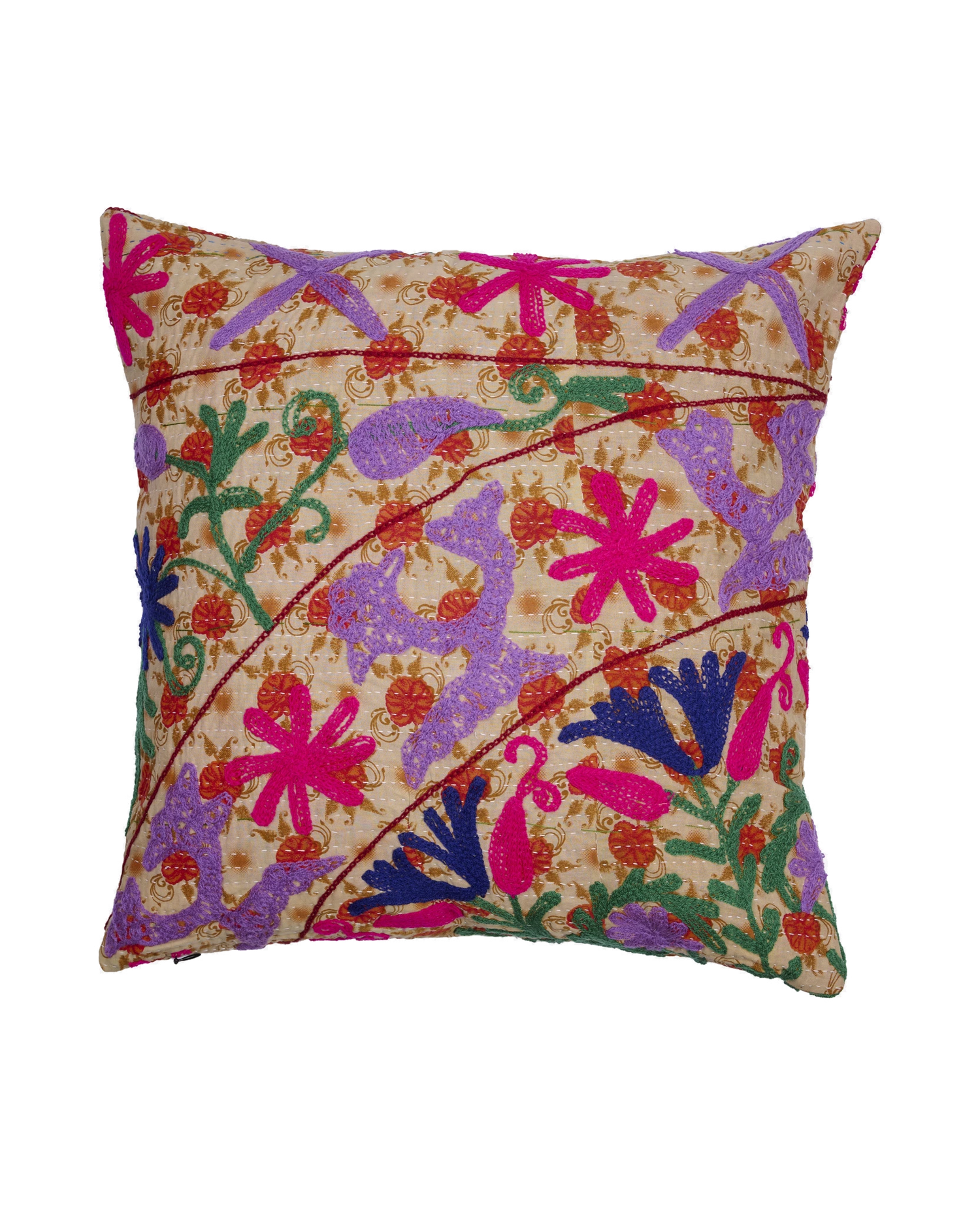 Karma Suzani Pillow Case (50 x 50) - No. 63