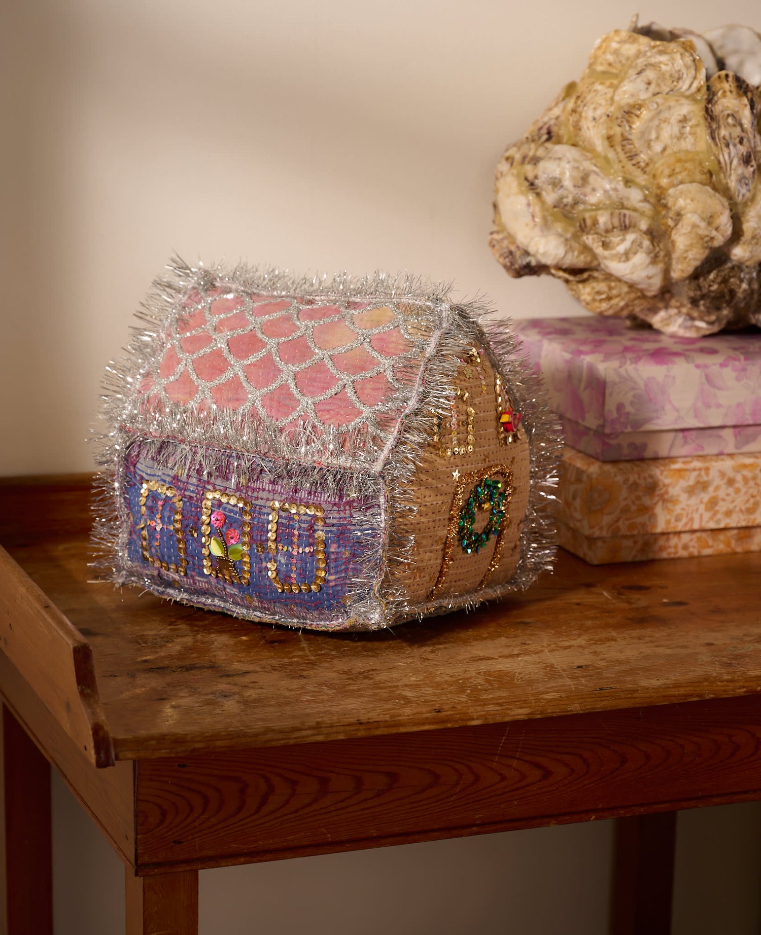 Gingerbread Kantha House - LARGE - No. 312