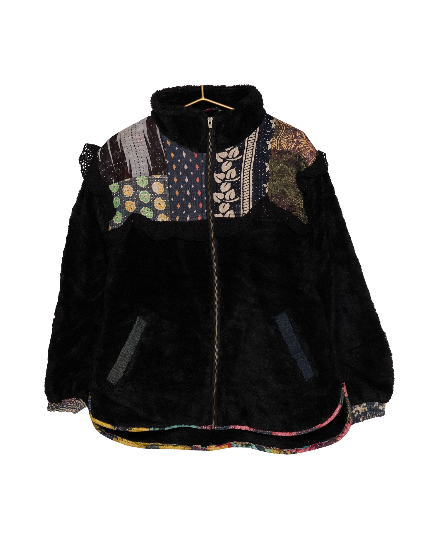 Vilma Jacket - Black Kantha No. 119