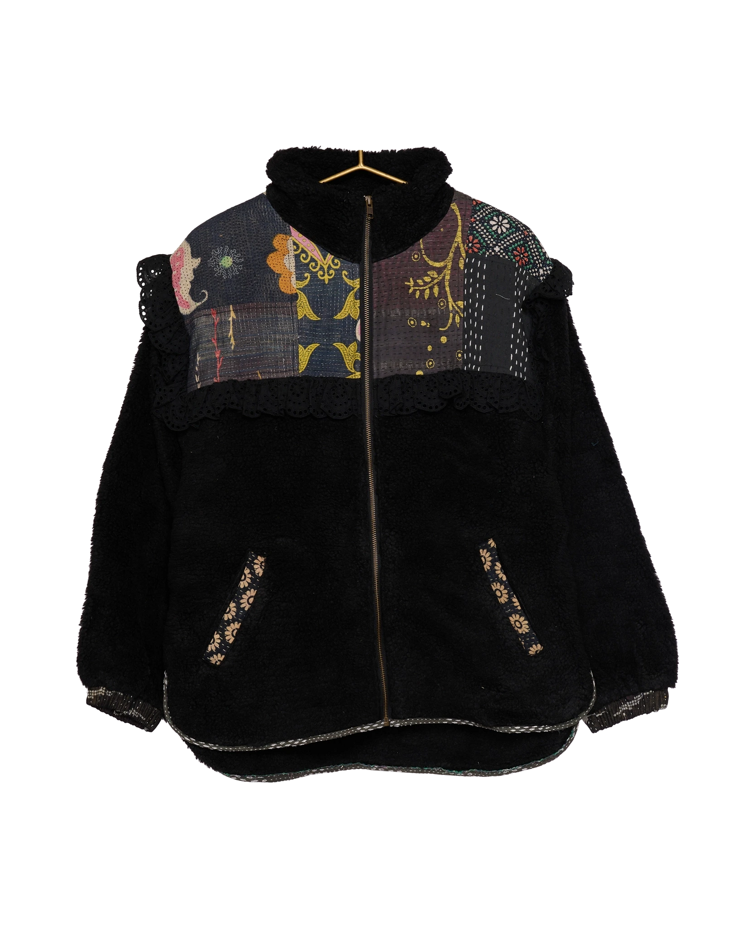 Vilma Jacket - Black Kantha No. 128