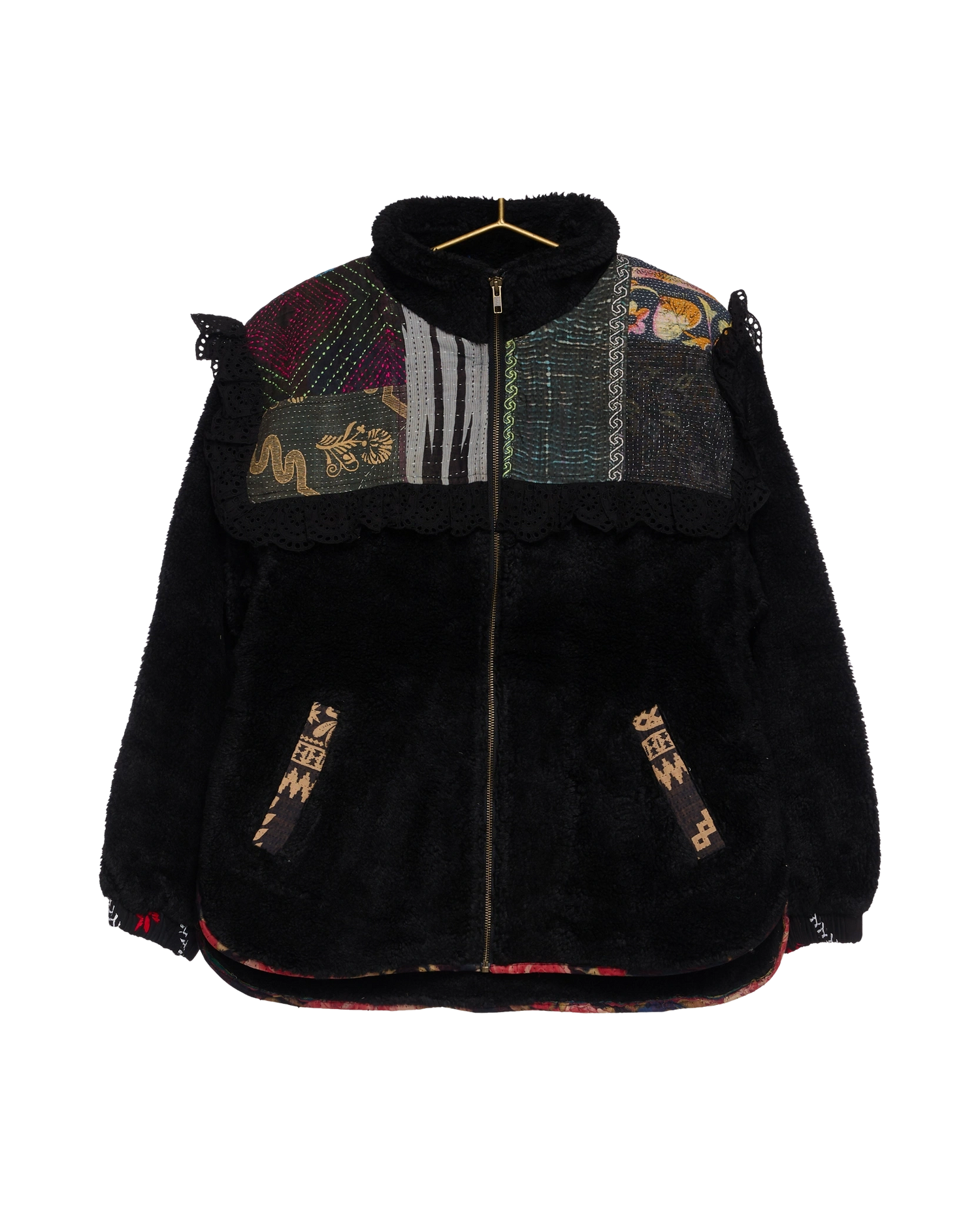 Vilma Jacket - Black Kantha No. 88