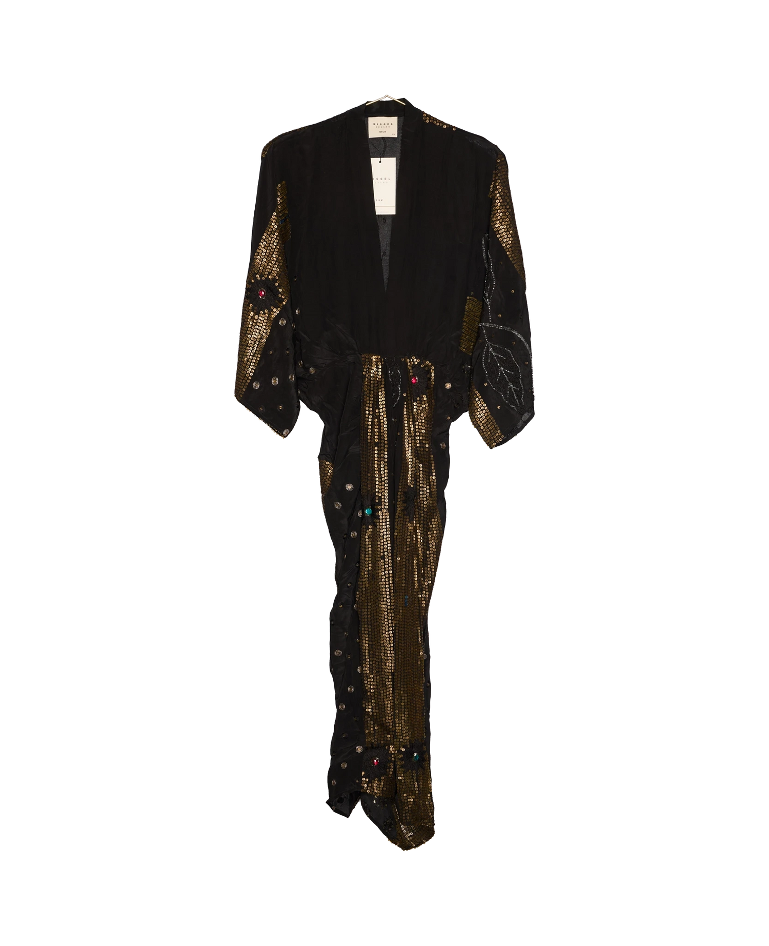 Juno SILK Dress Sparkling Black - No. 100