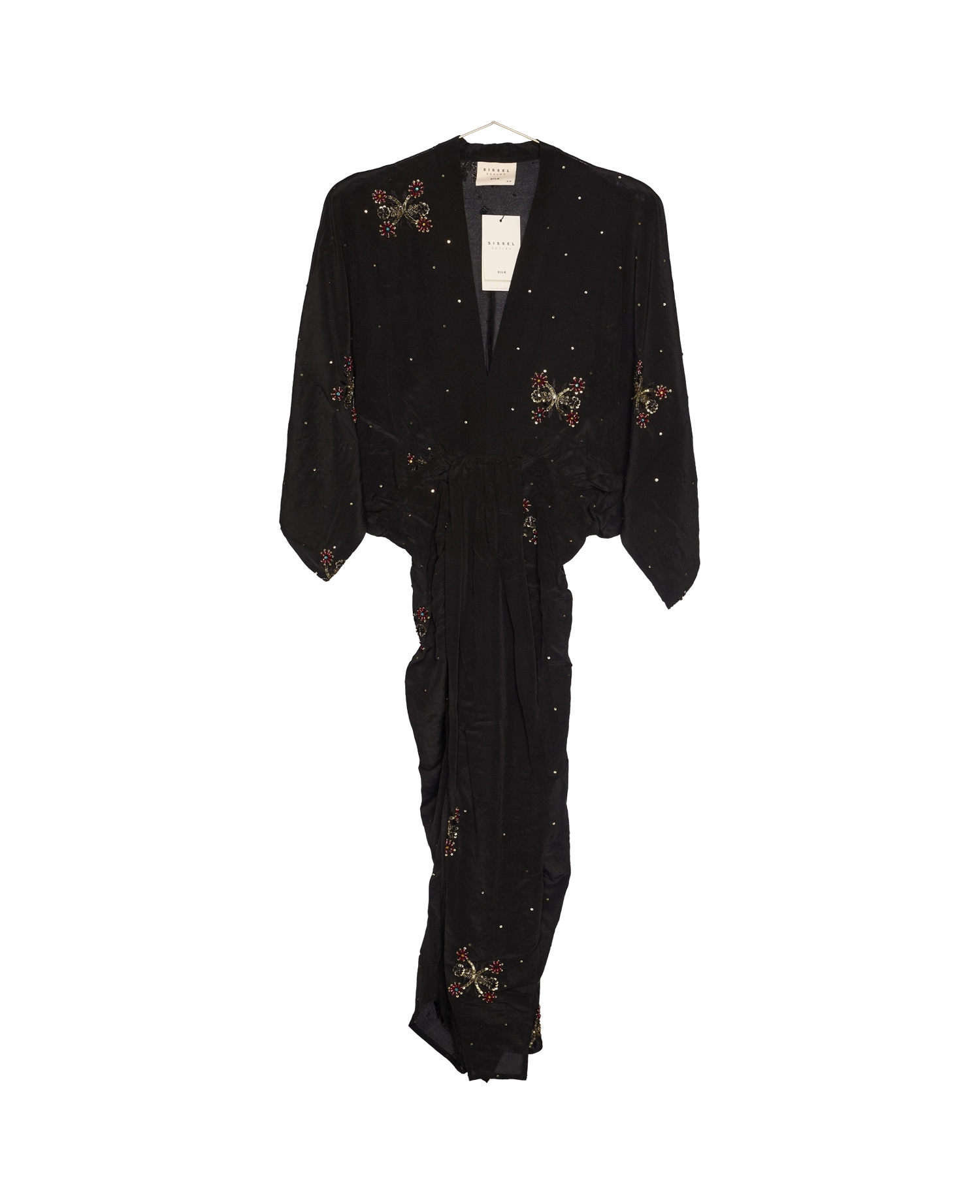 Juno SILK Dress Sparkling Black - No. 111