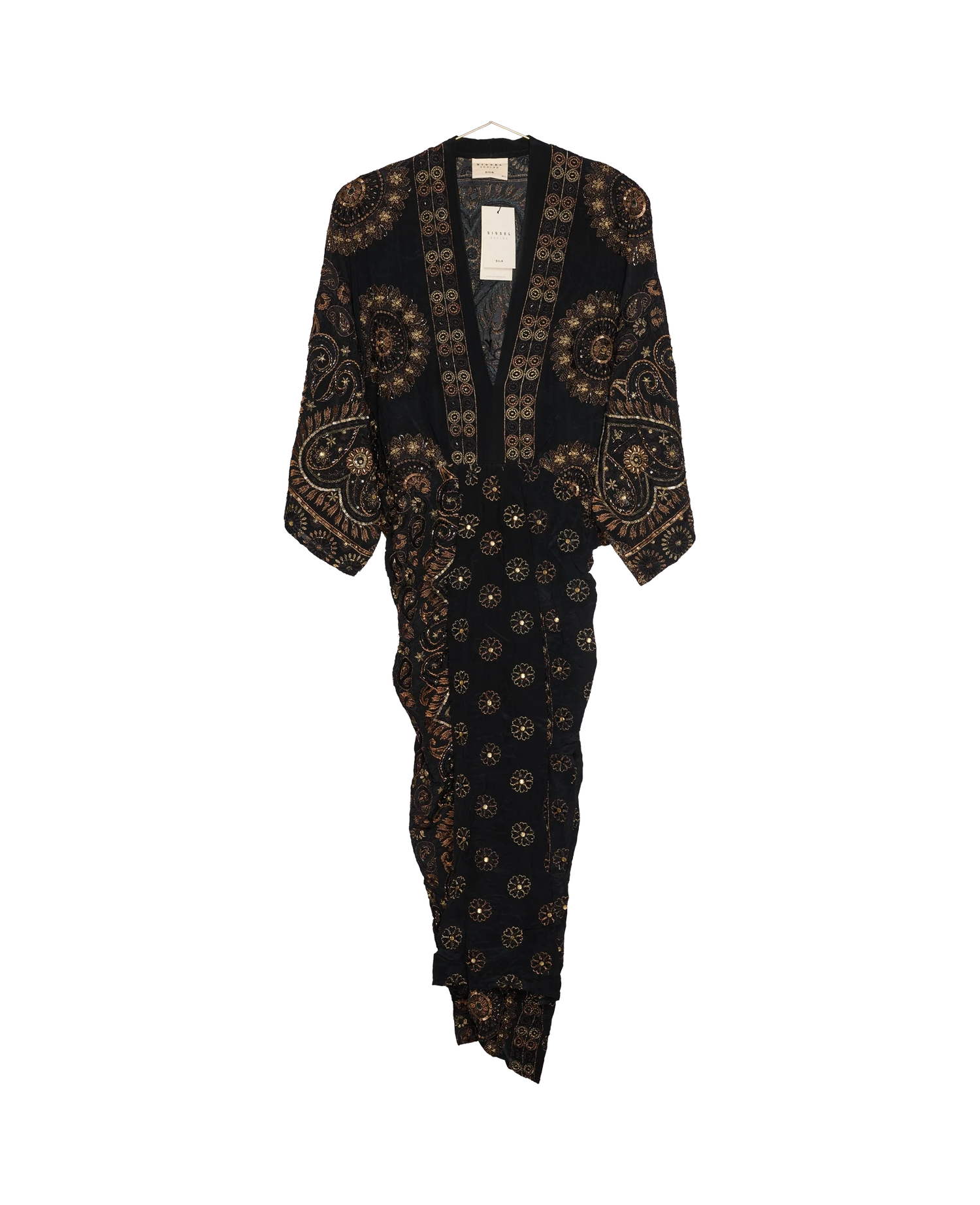 Juno SILK Dress Sparkling Black - No. 128