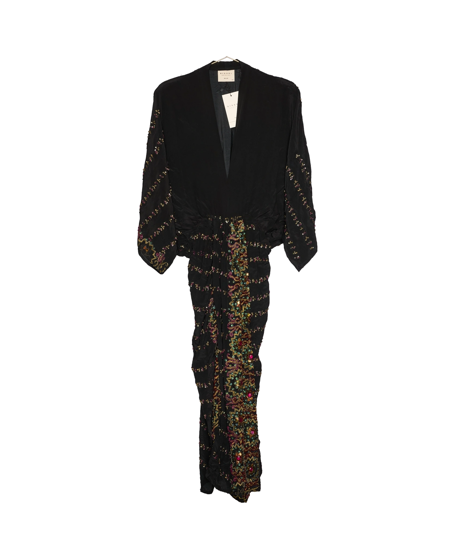 Juno SILK Dress Sparkling Black - No. 136