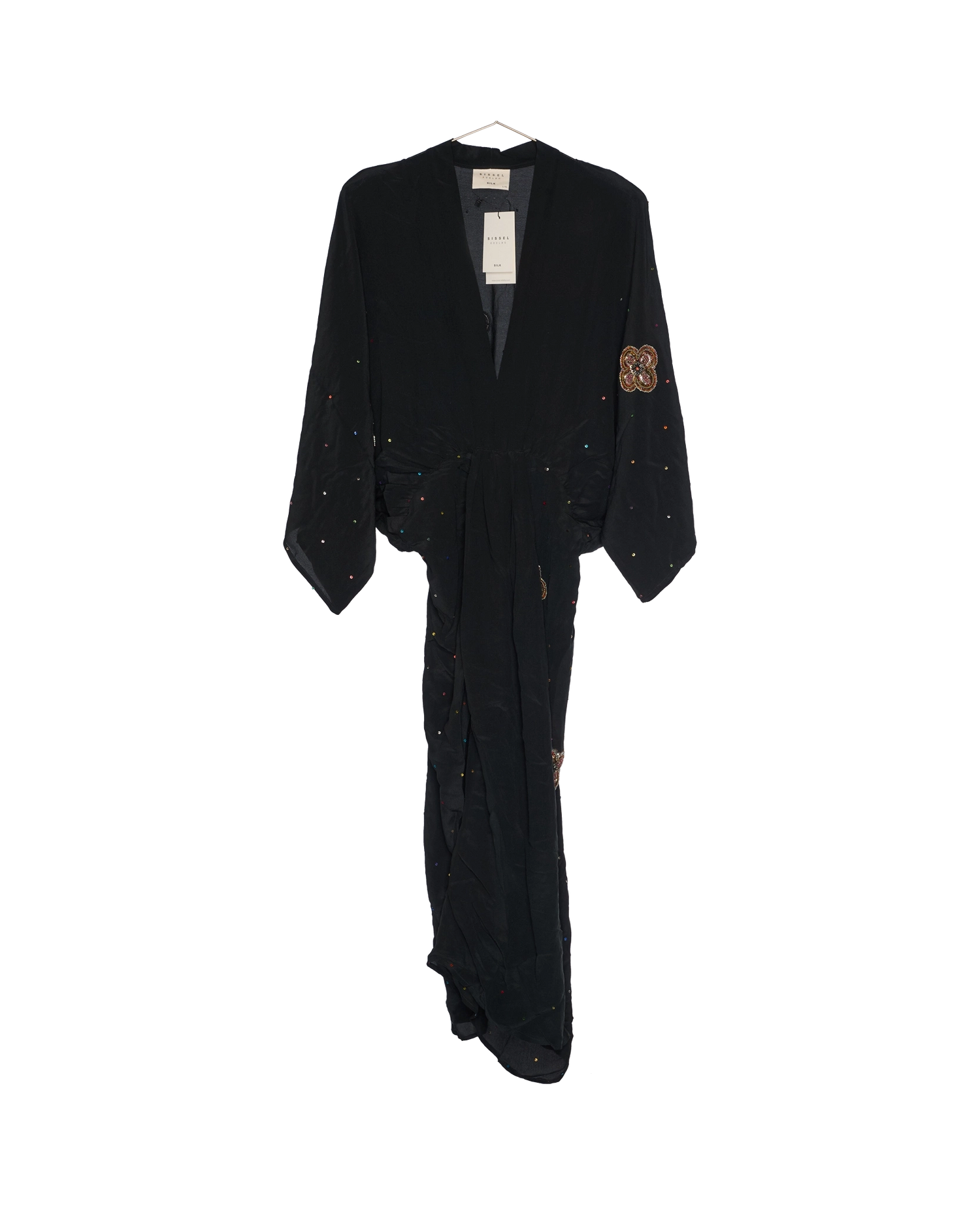 Juno SILK Dress Sparkling Black - No. 153