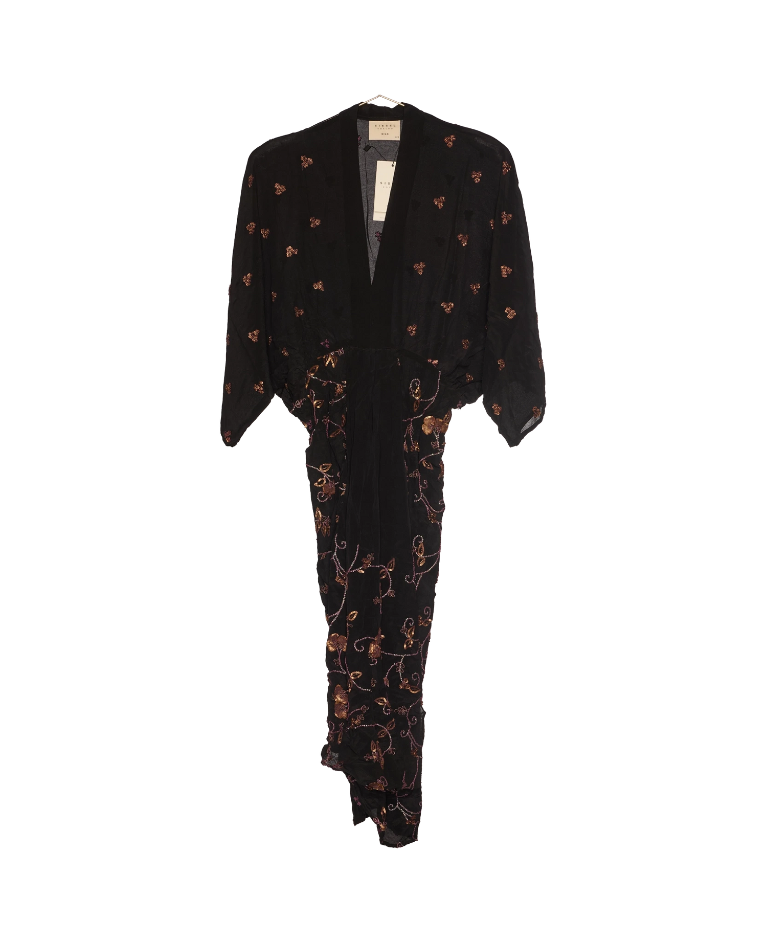 Juno SILK Dress Sparkling Black - No. 184