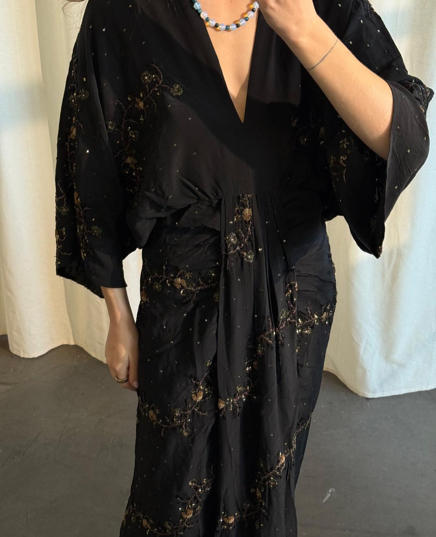 Juno SILK Dress Sparkling Black - No. 20