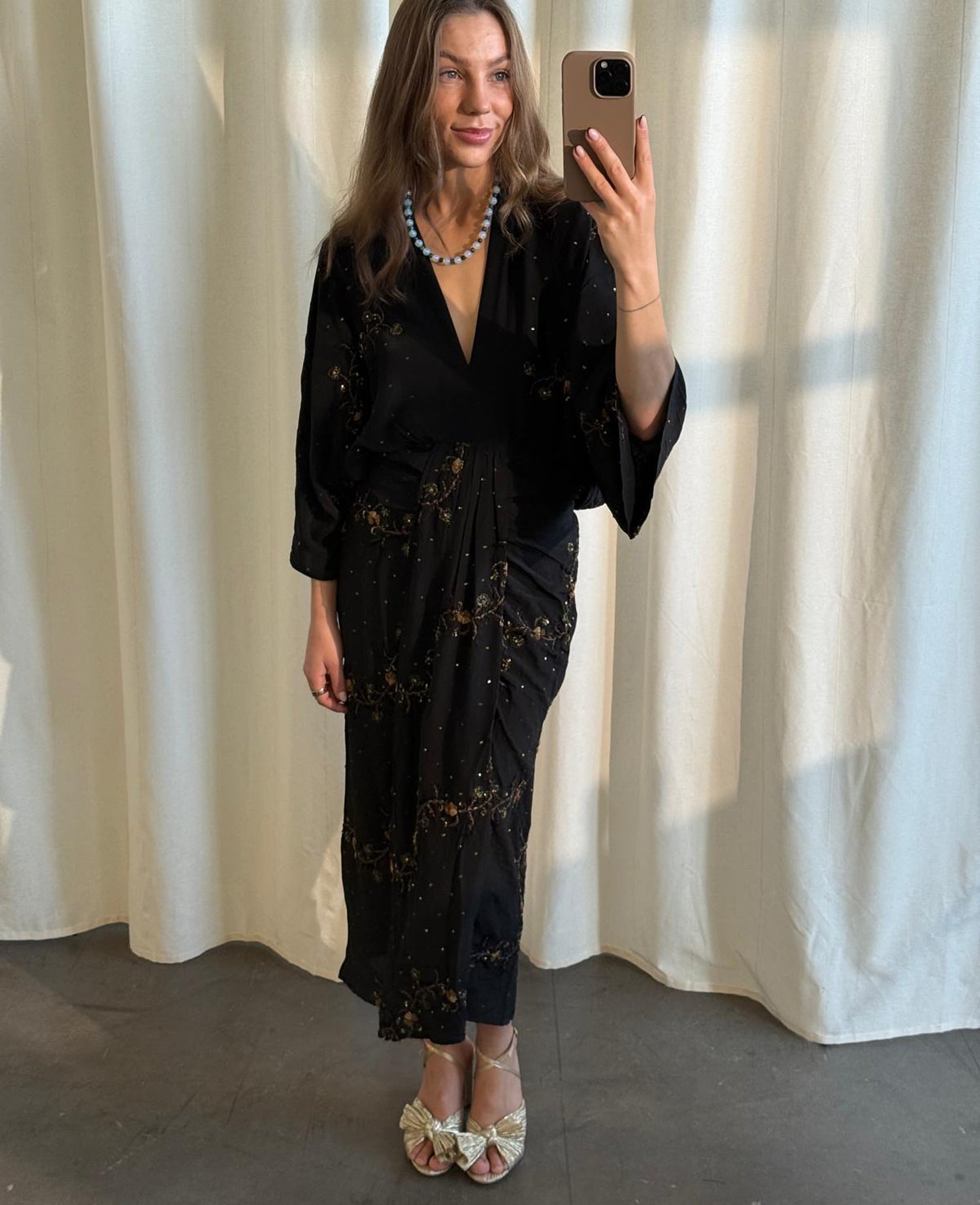 Juno SILK Dress Sparkling Black - No. 20