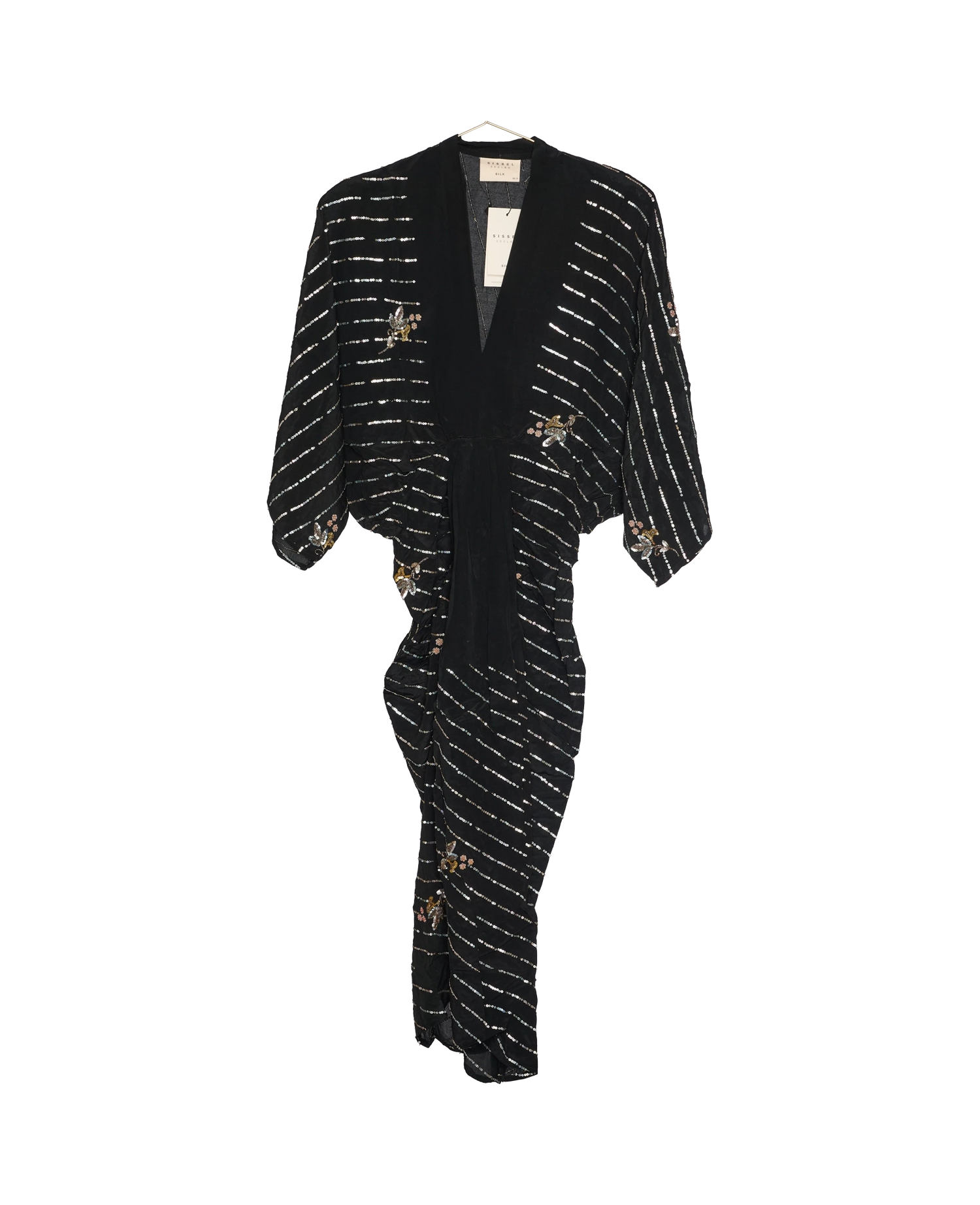 Juno SILK Dress Sparkling Black - No. 3