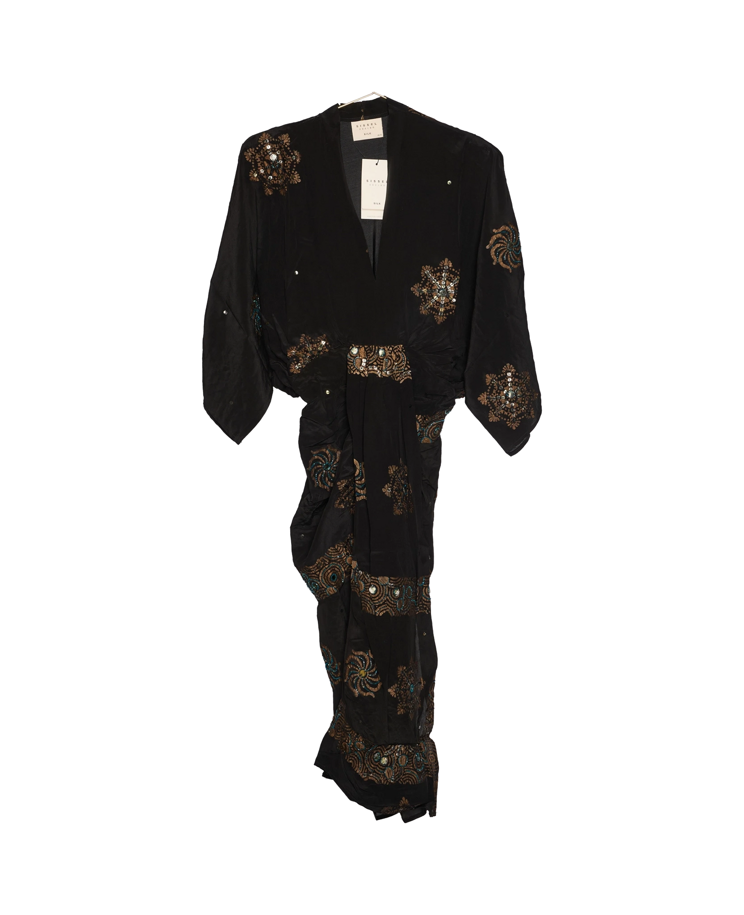 Juno SILK Dress Sparkling Black - No. 40