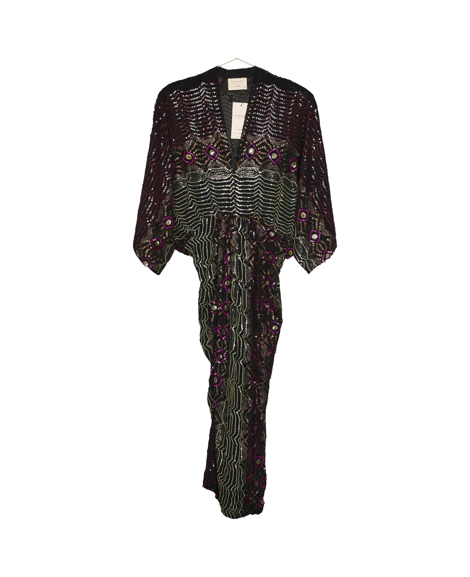 Juno SILK Dress Sparkling Black - No. 62