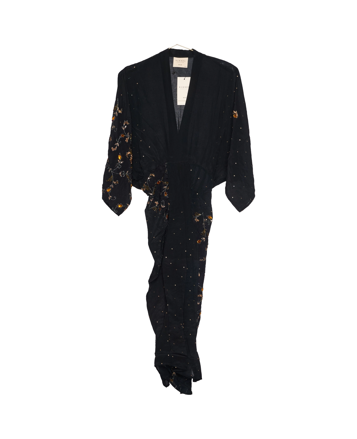 Juno SILK Dress Sparkling Black - No. 7