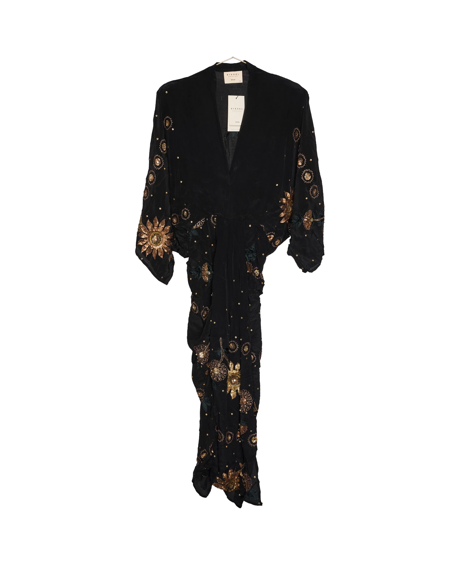 Juno SILK Dress Sparkling Black - No. 70