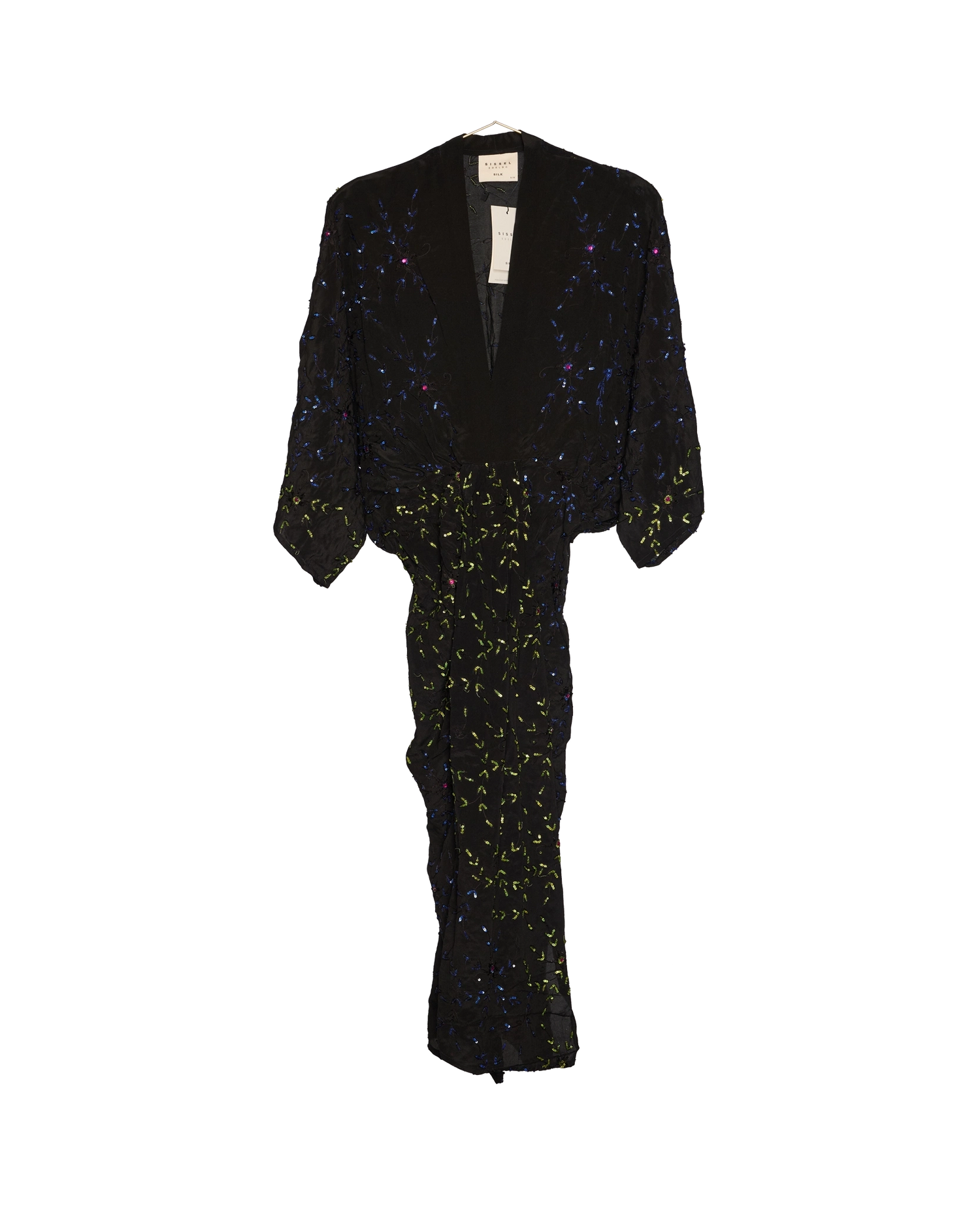 Juno SILK Dress Sparkling Black - No. 85