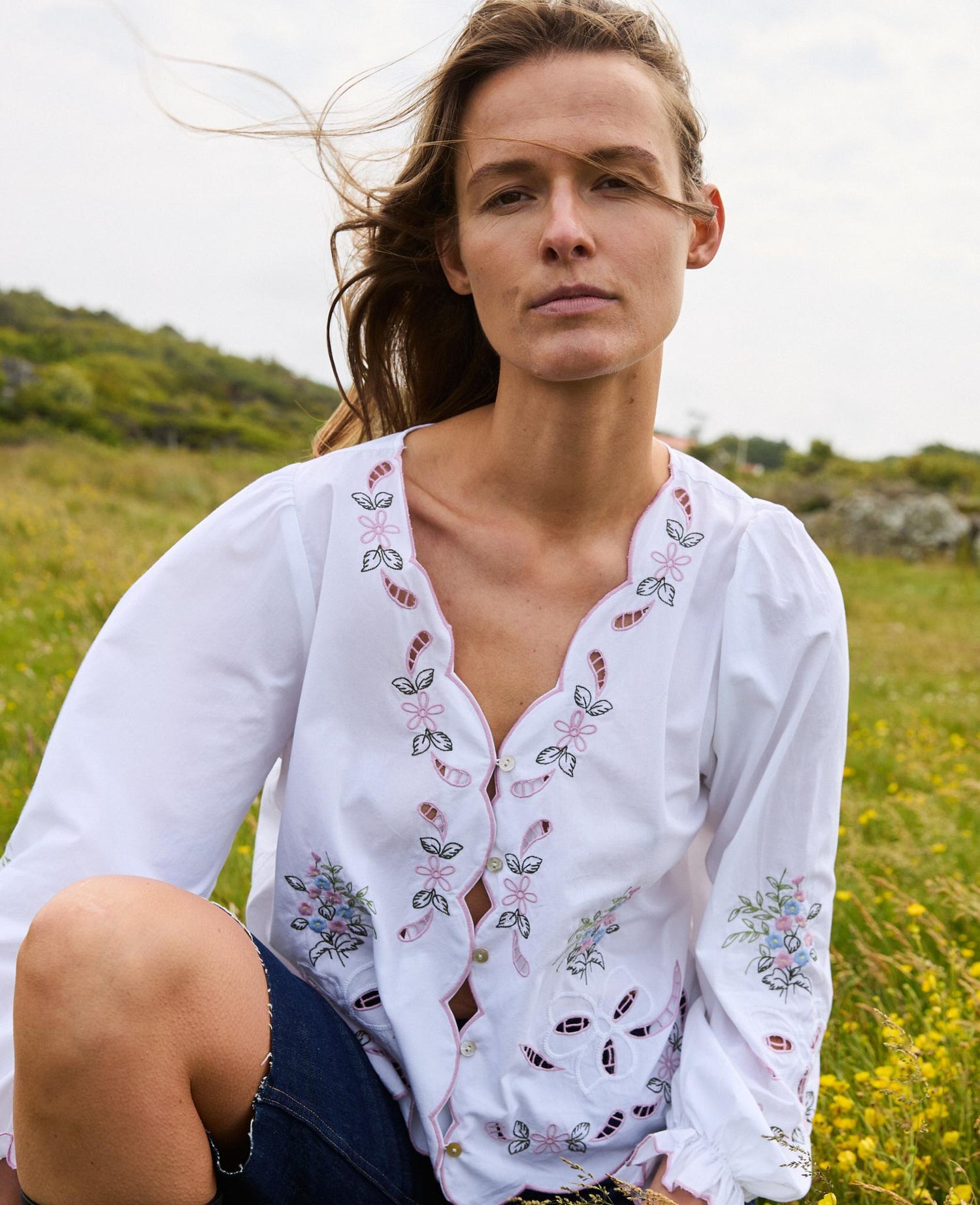 Sada Top - White Pastel