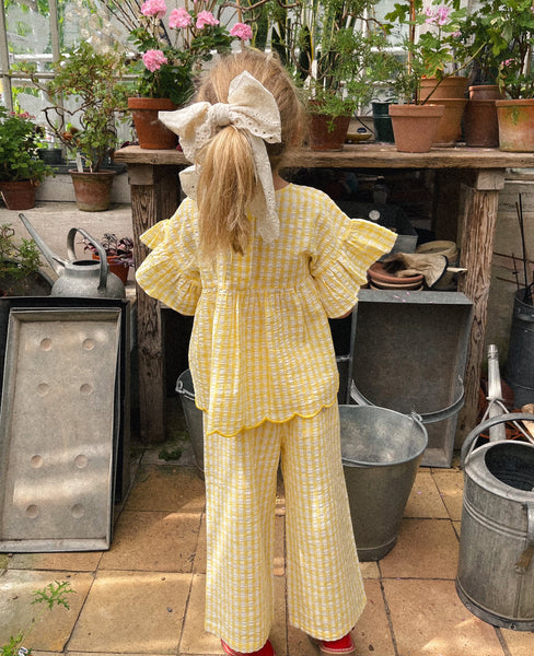 Saxo MINI Pants - Yellow Checks – SISSEL EDELBO