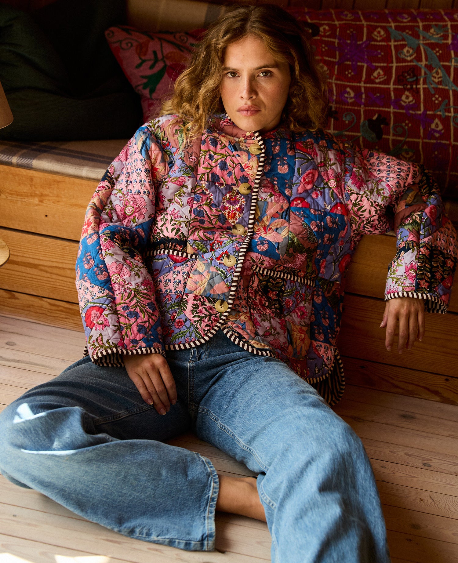 Shaneela Jacket - Patchwork Flower