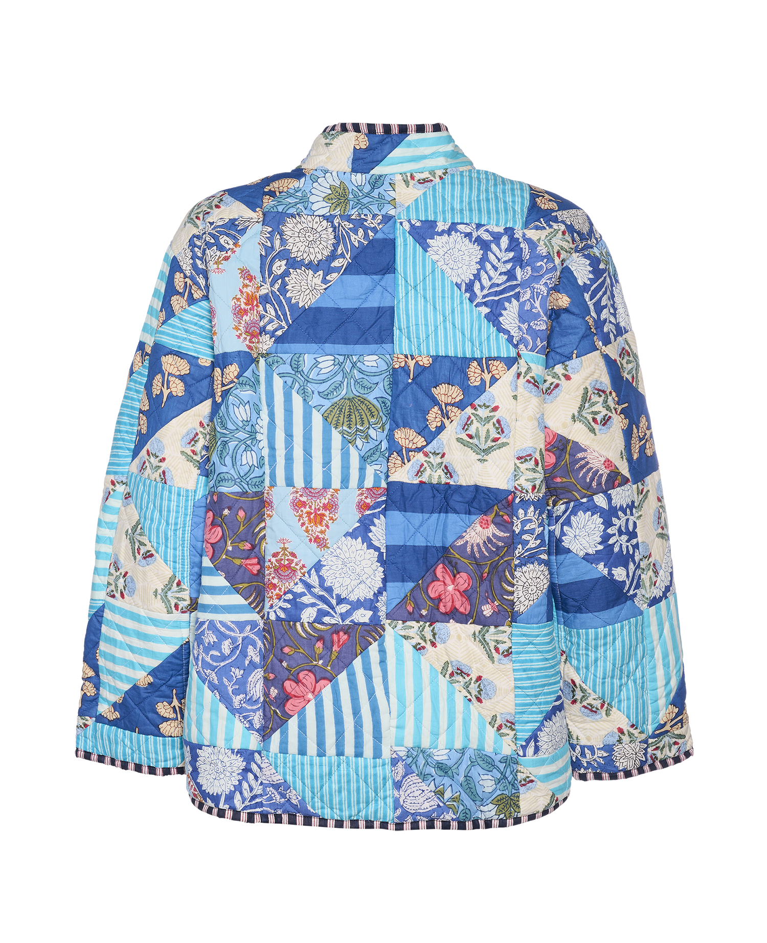 Shaneela Jacket - Blue Patchwork