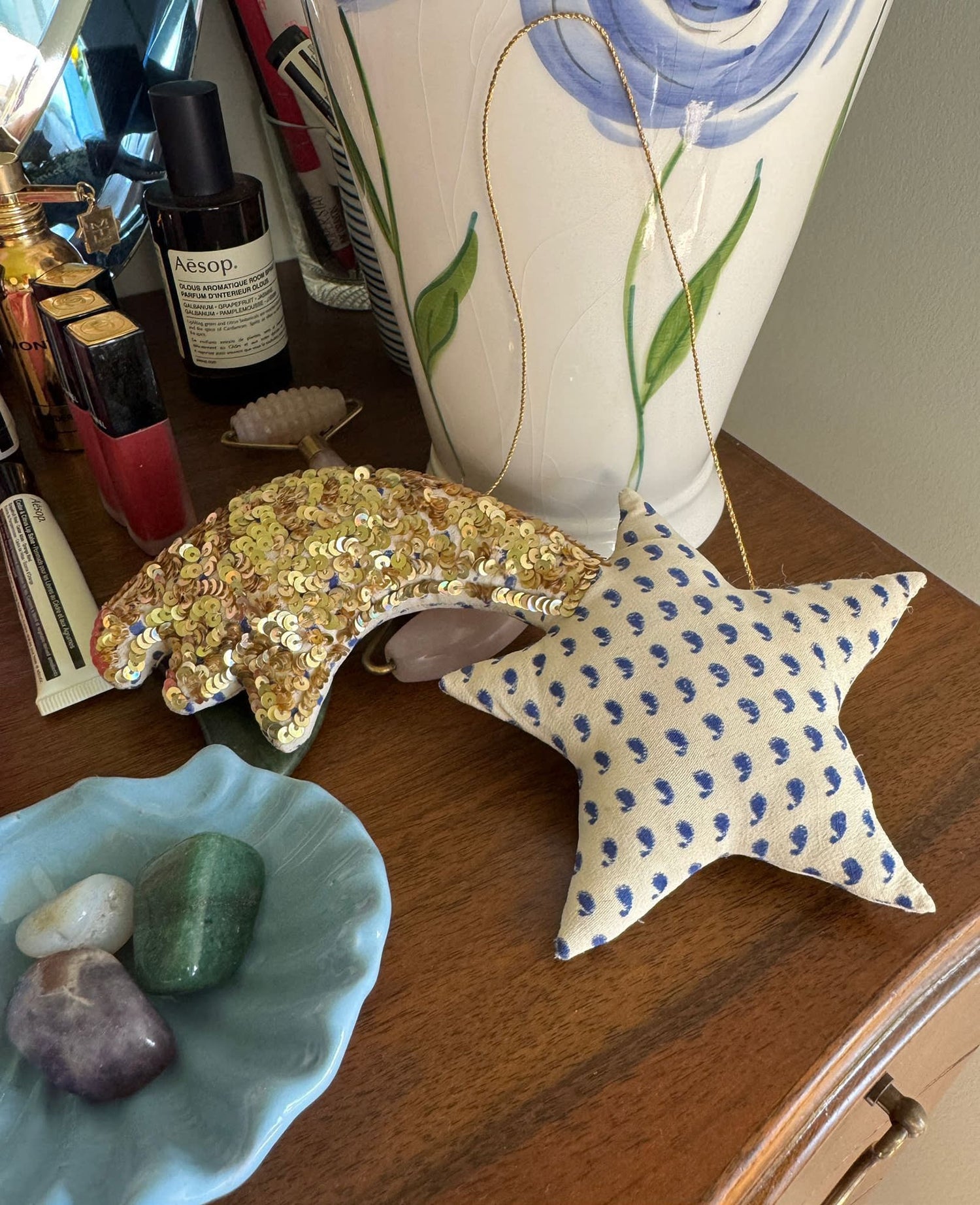 Shooting Star SILK Ornament - Blueberry