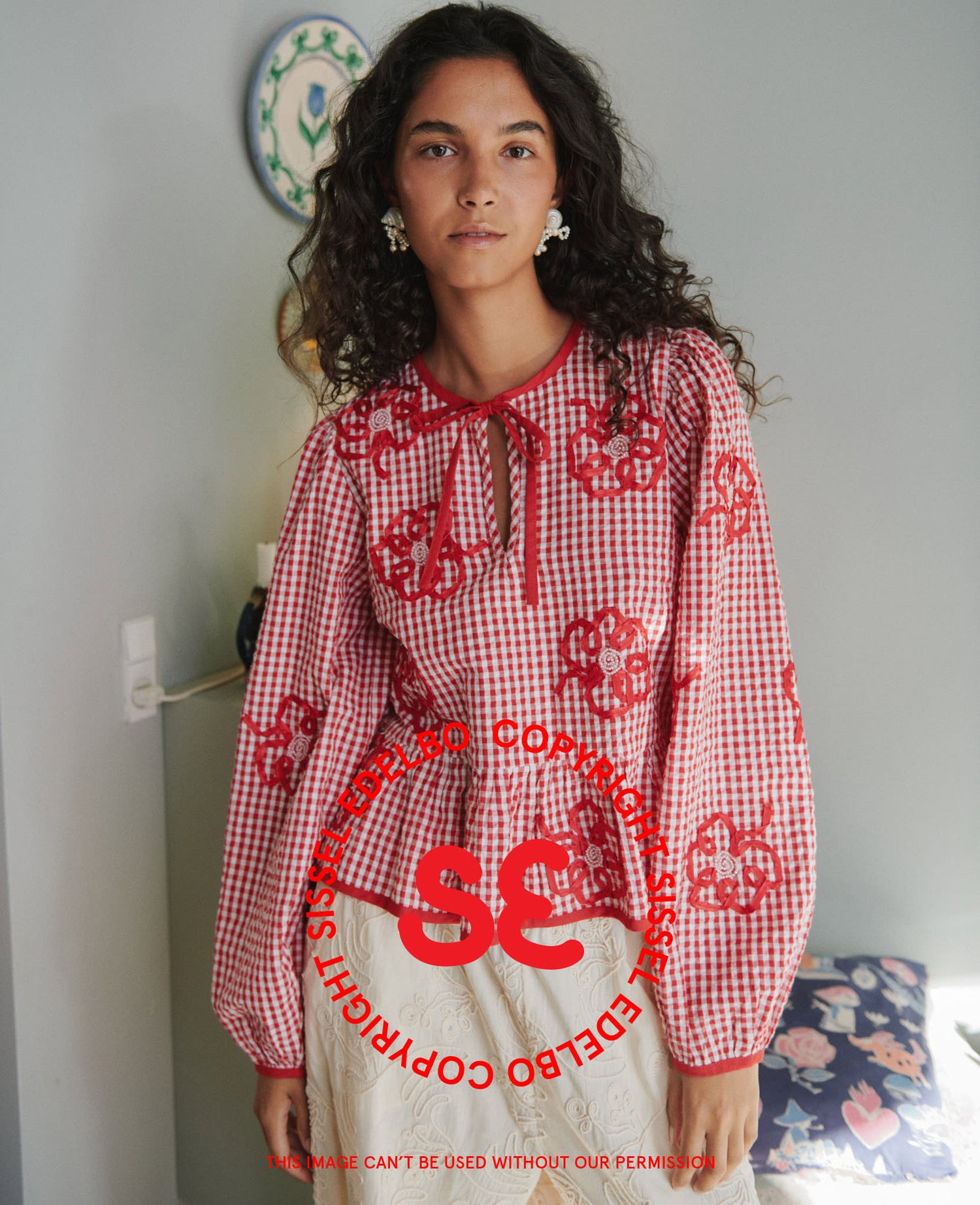 Sunny Top - Red Checks