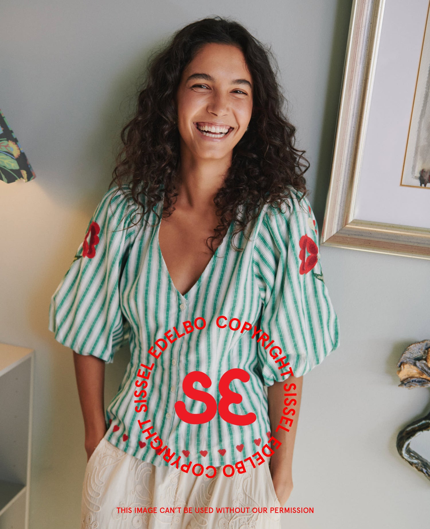 Lotta Shirt - Green Stripes