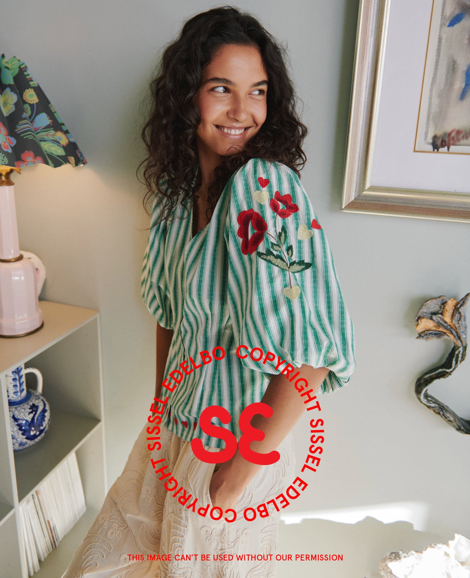 Lotta Shirt - Green Stripes