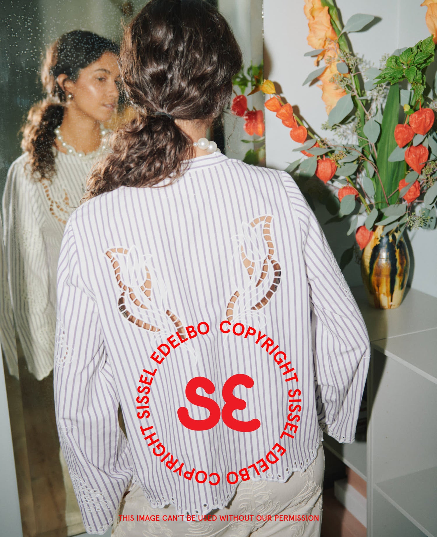 Cecilie Shirt - Purple Stripes