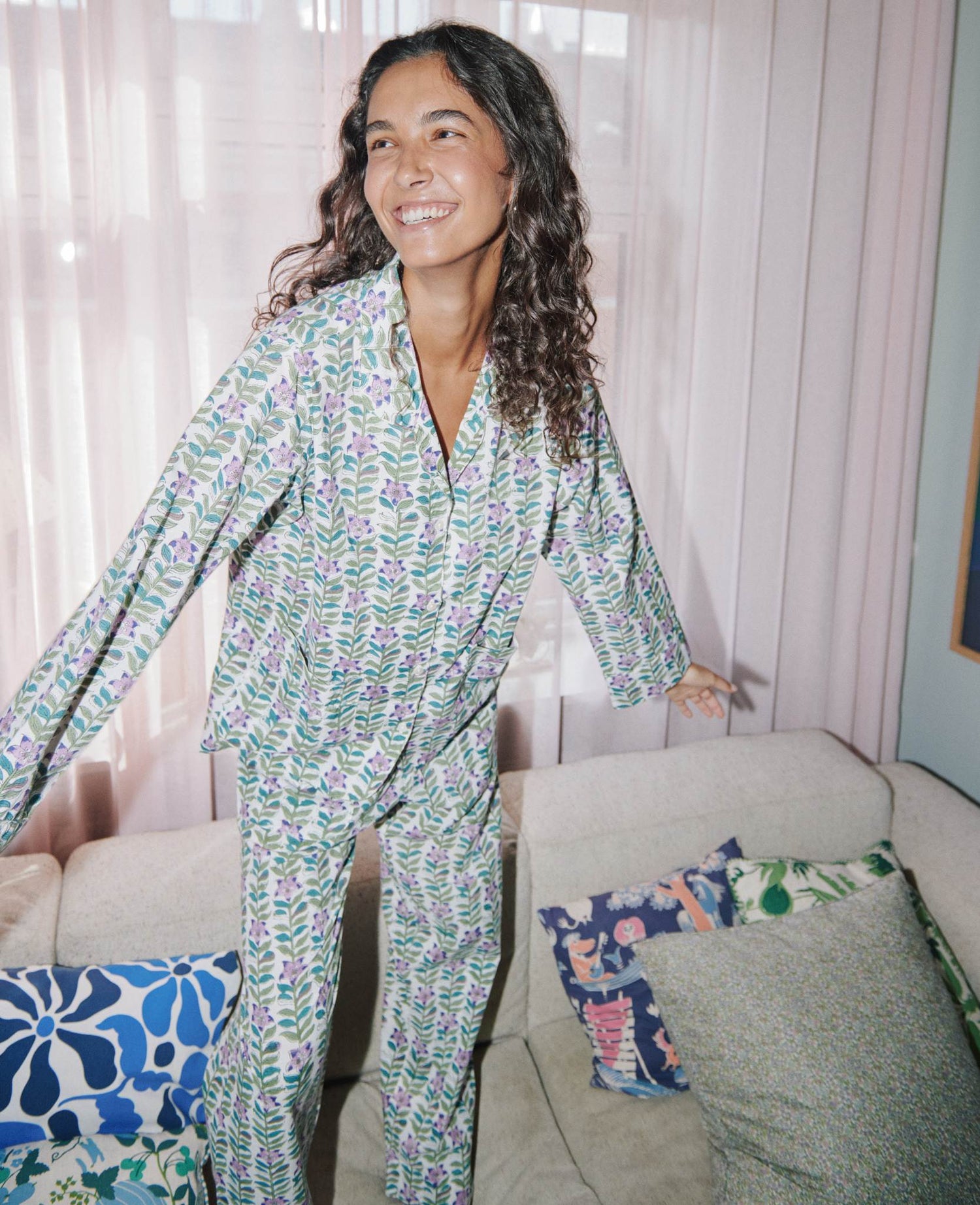 Nuit Pyjamas Set - Lavender Flower