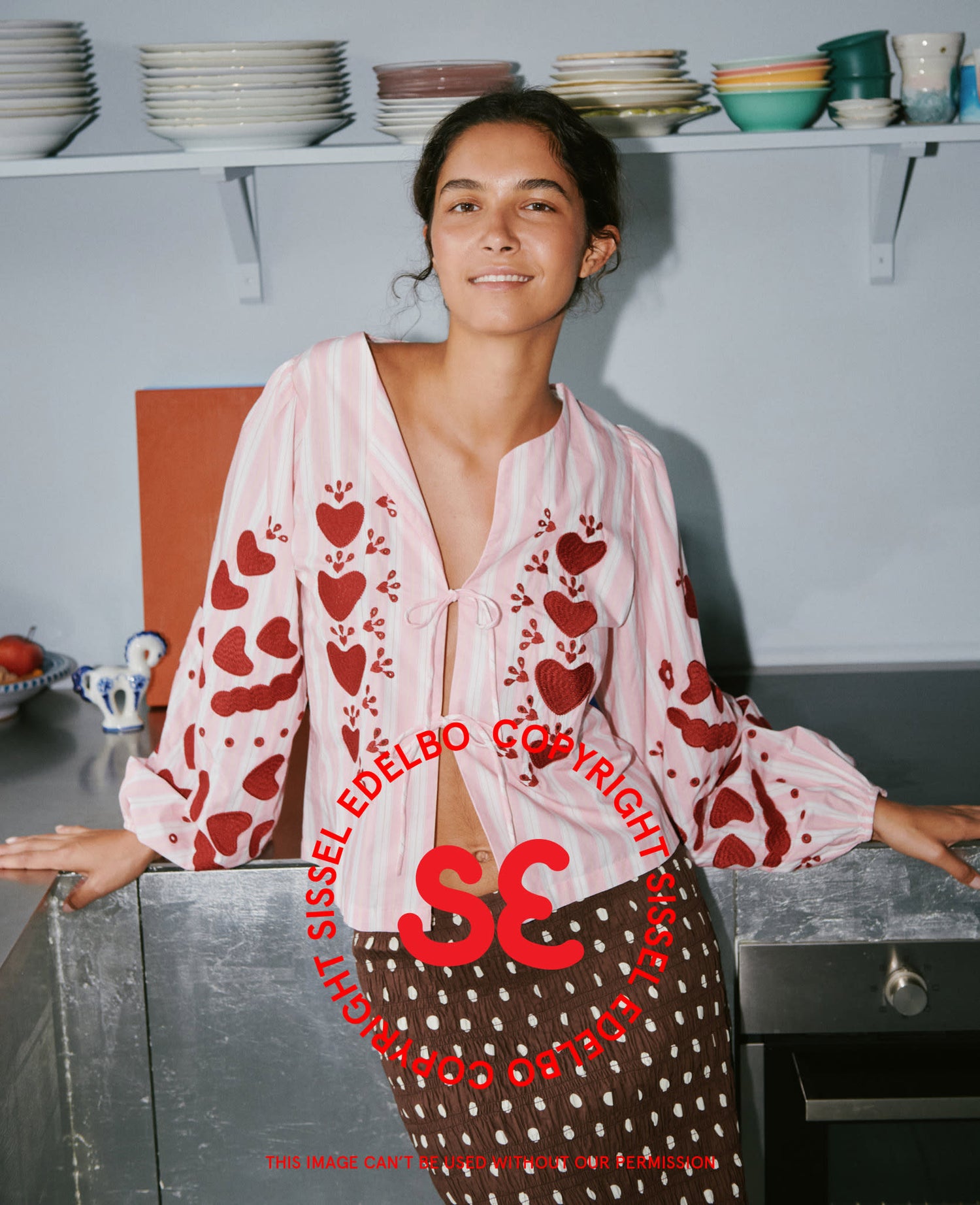 Elisabeth Top - Rose Stripes