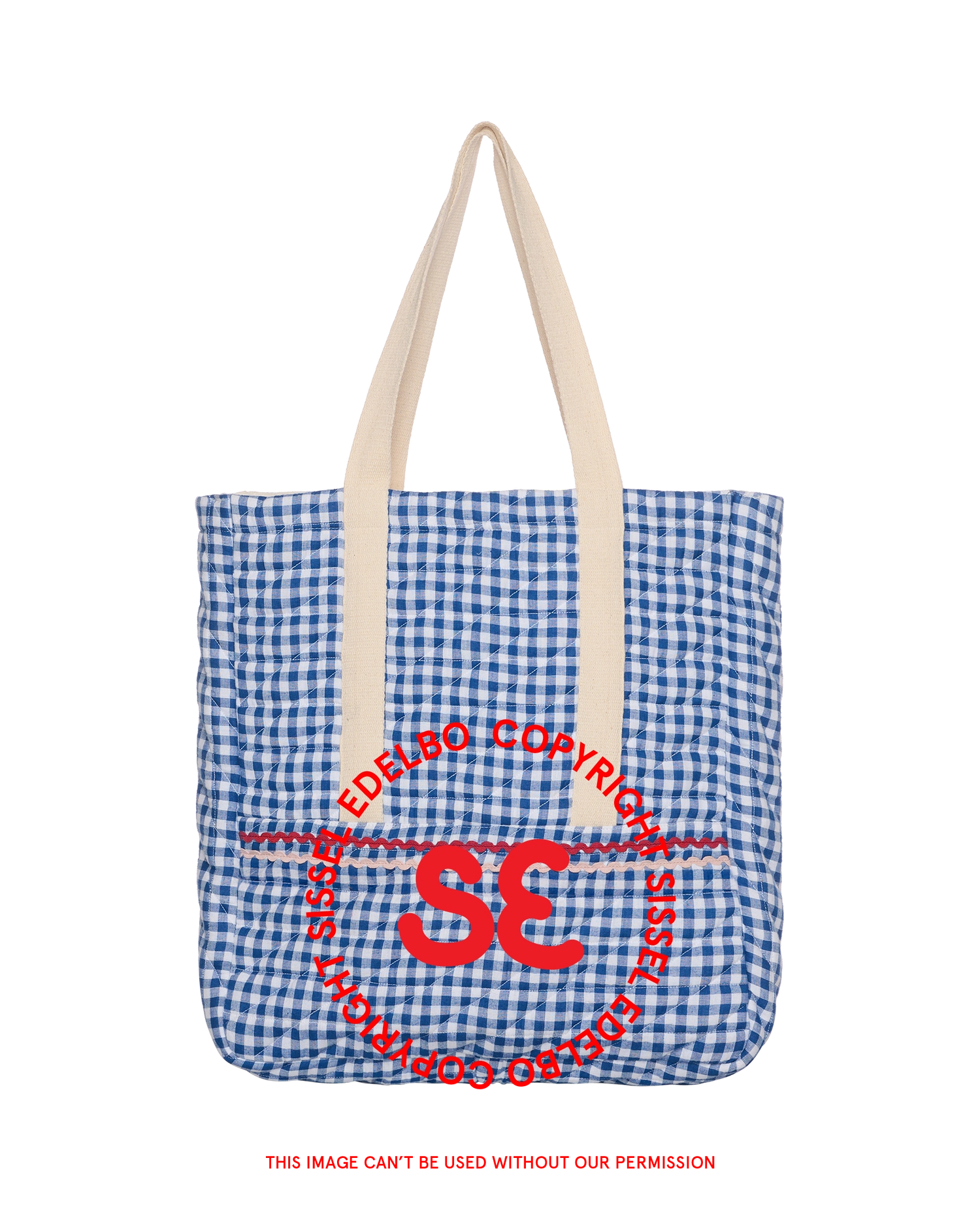 Sissel Tote Bag - Blue Checks