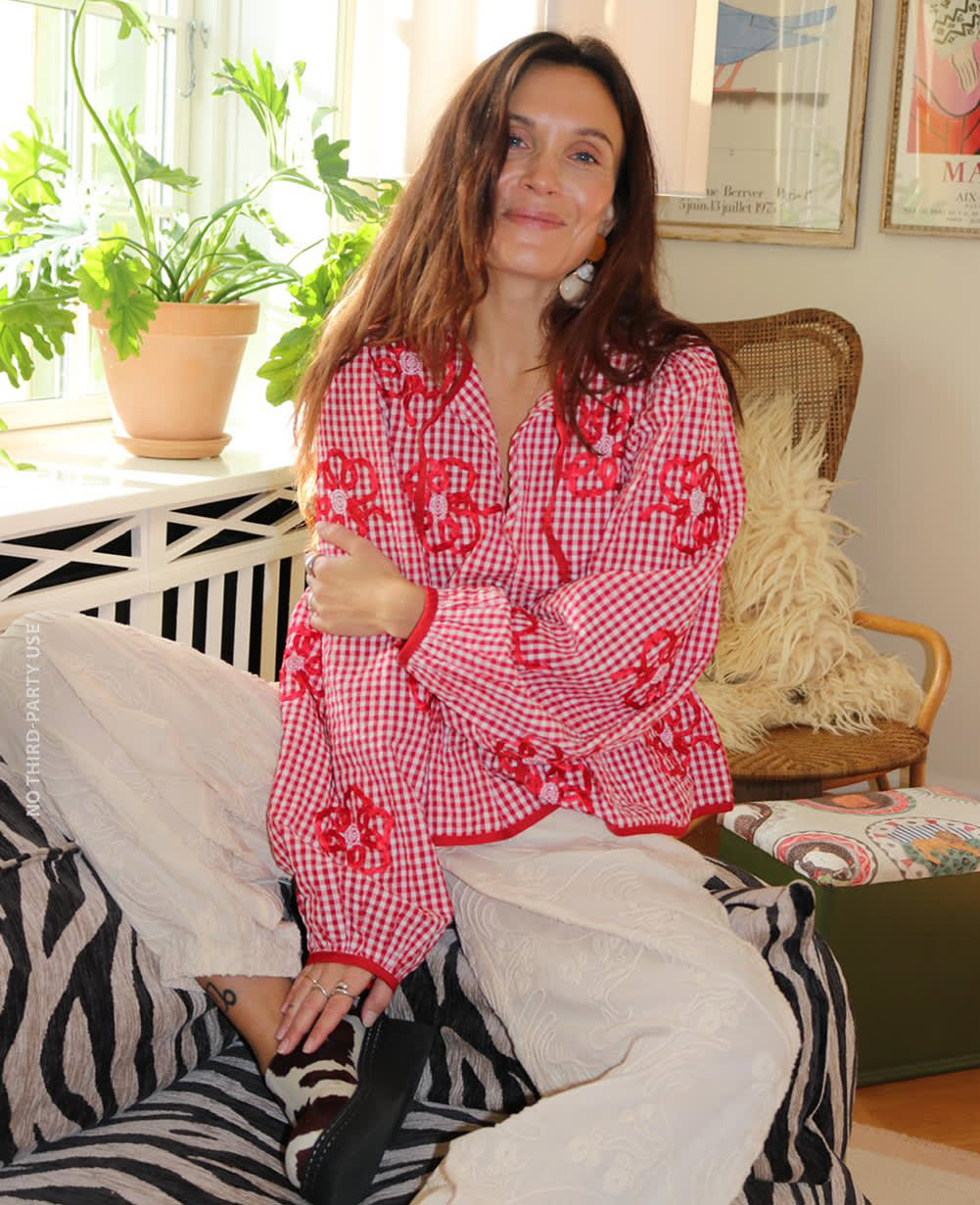 Sunny Top - Red Checks