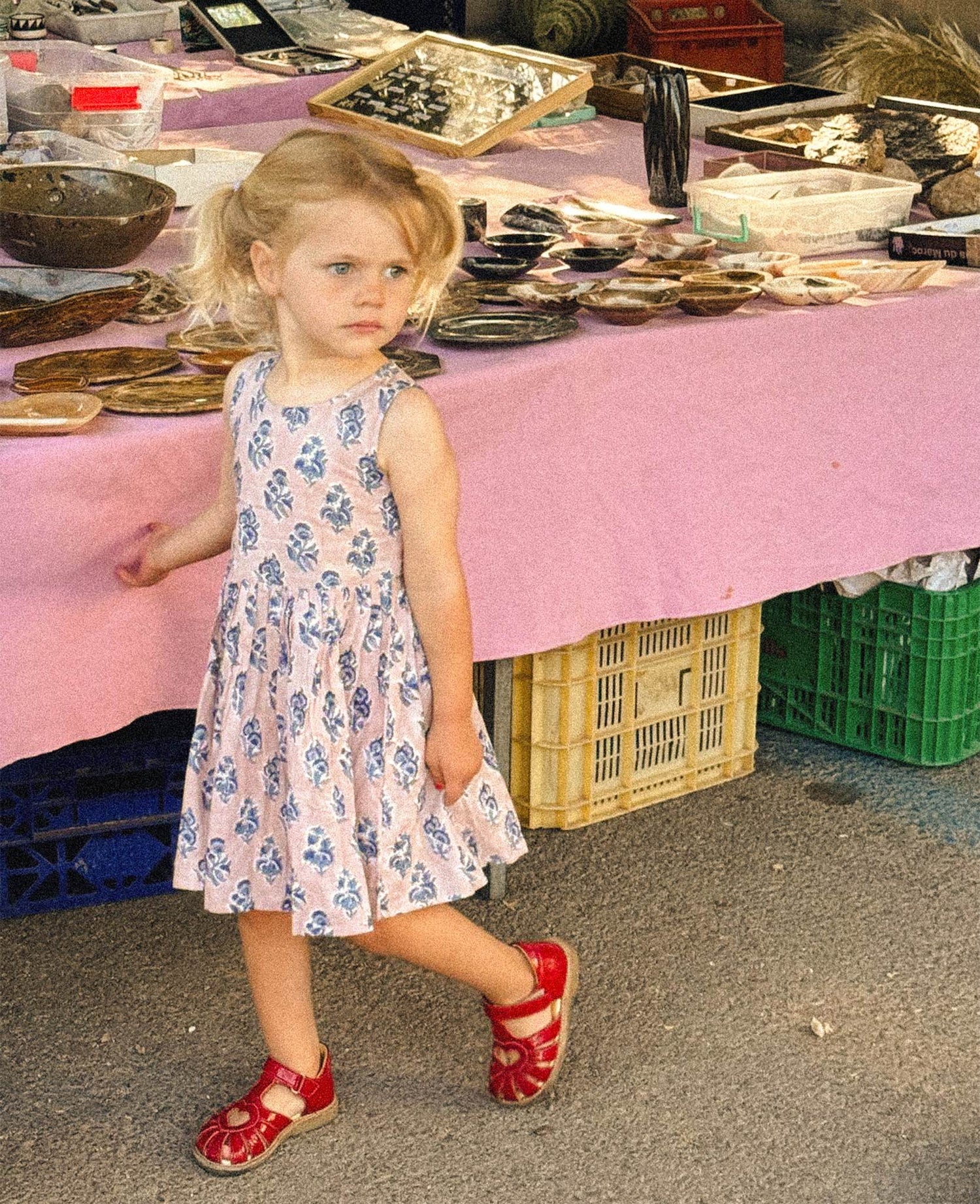 Suri MINI Dress - Blue Flowers