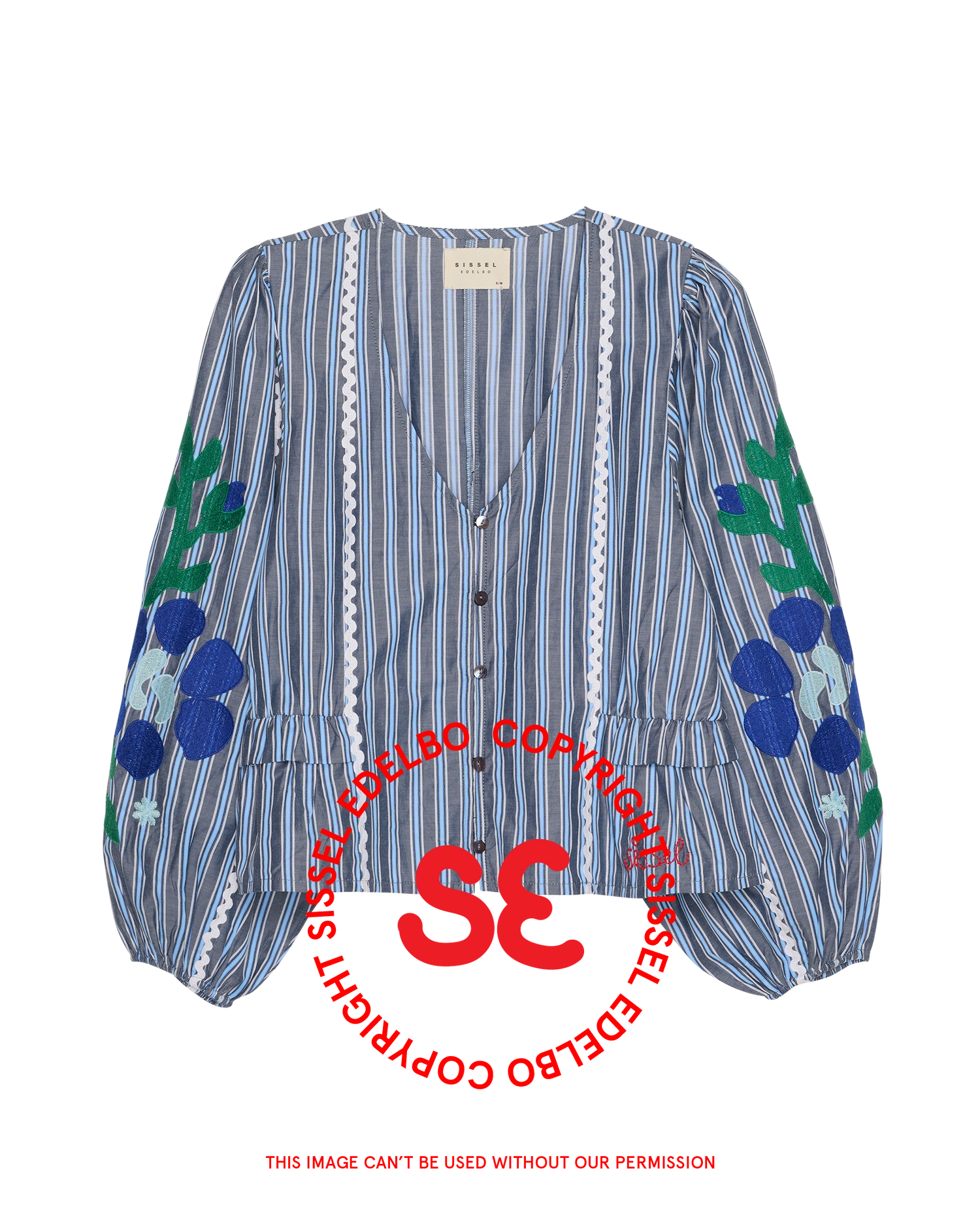 Veda Top - Grey Stripes