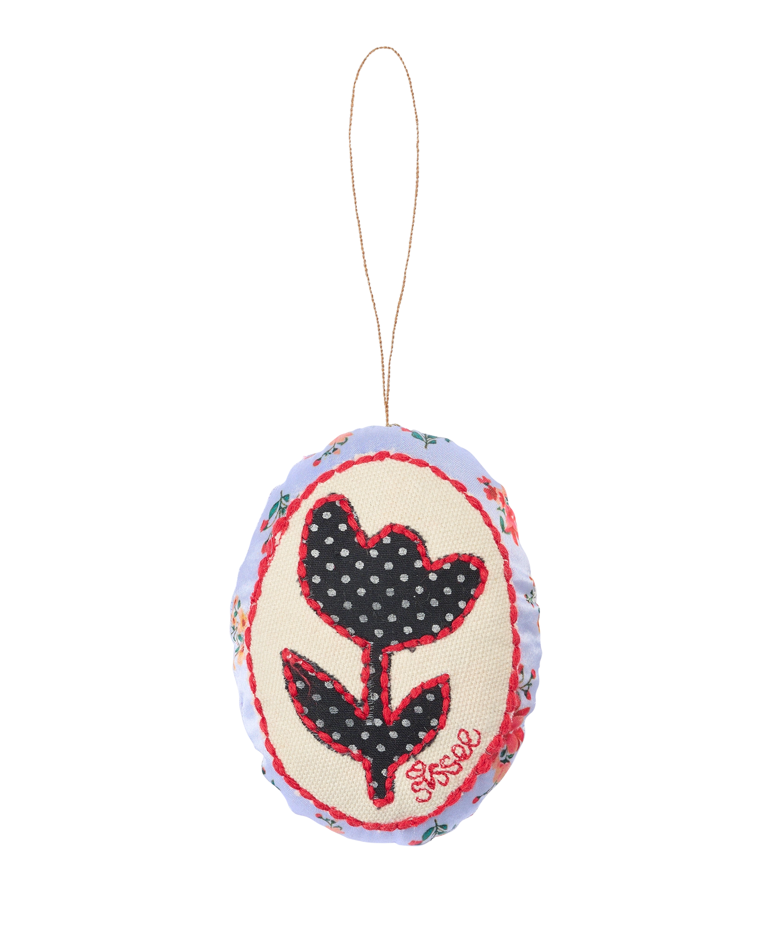 Vera Easter Egg Ornament - Purple Floral