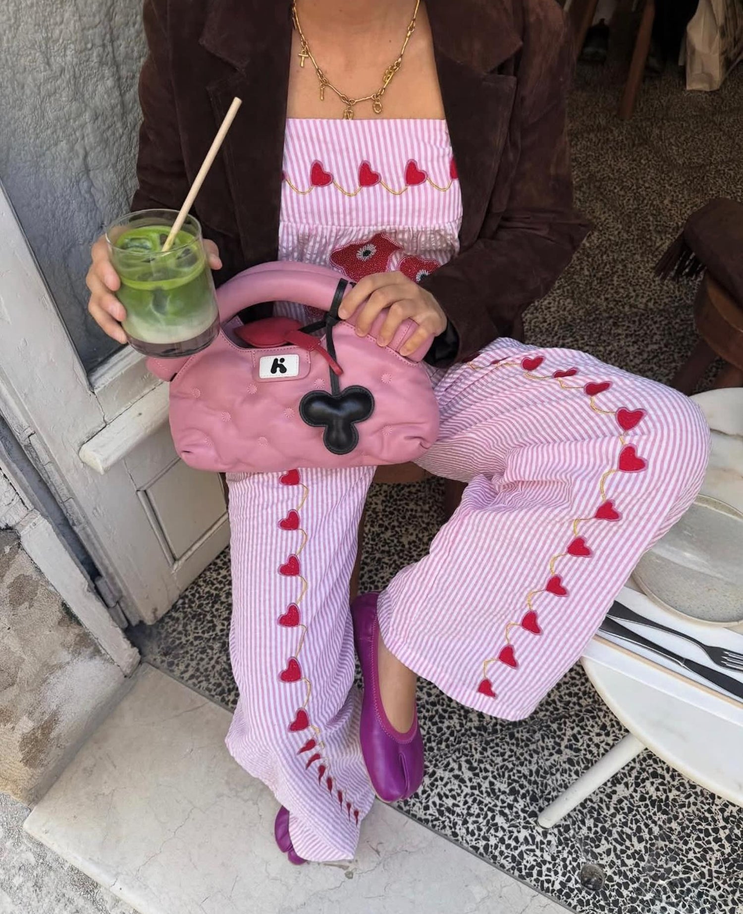 Wenke Pants - Pink Stripes